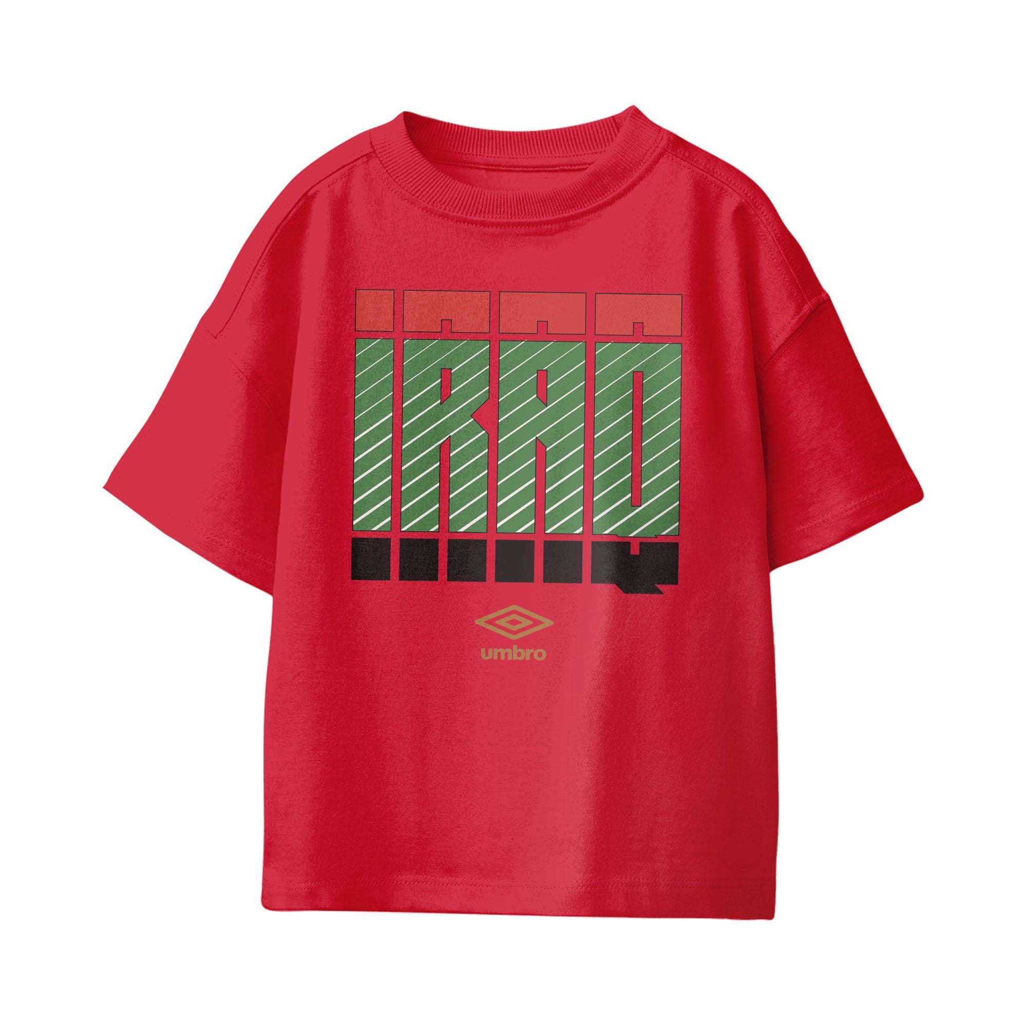 Umbro Iraq Stacked Soccer T-Shirt Red