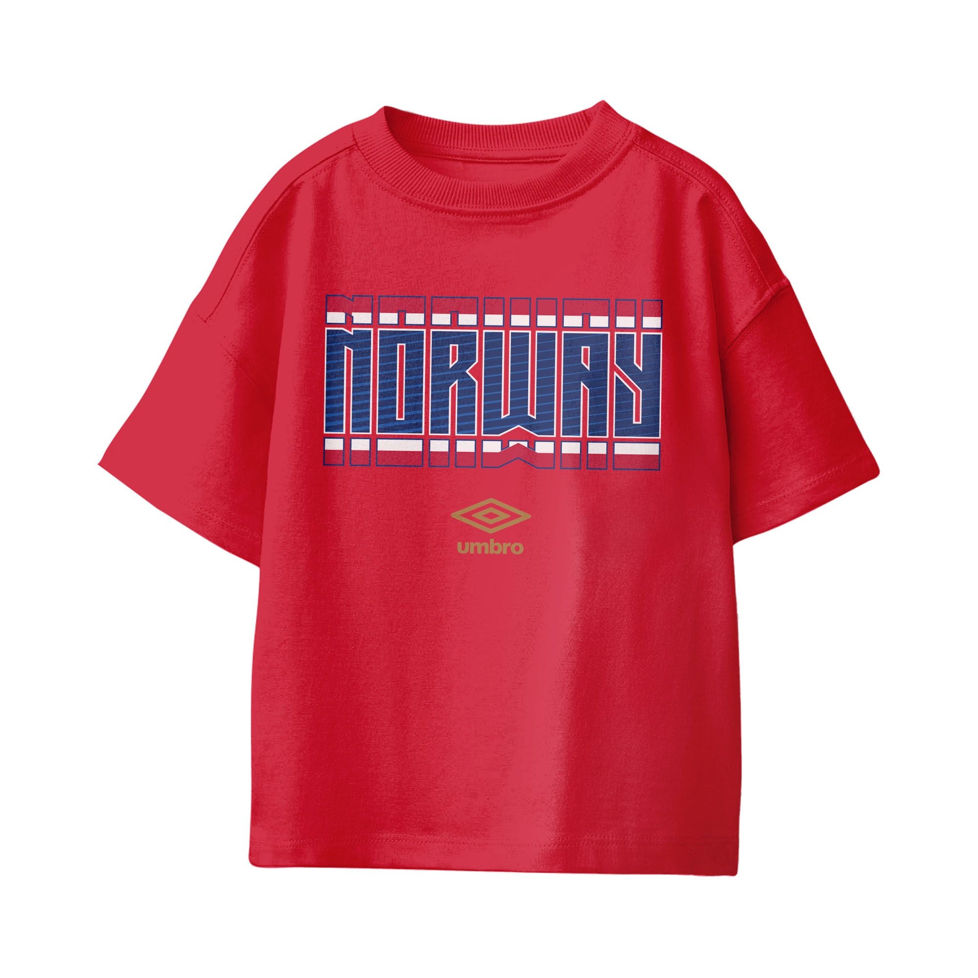 Umbro Norway Stacked Soccer T-Shirt Red
