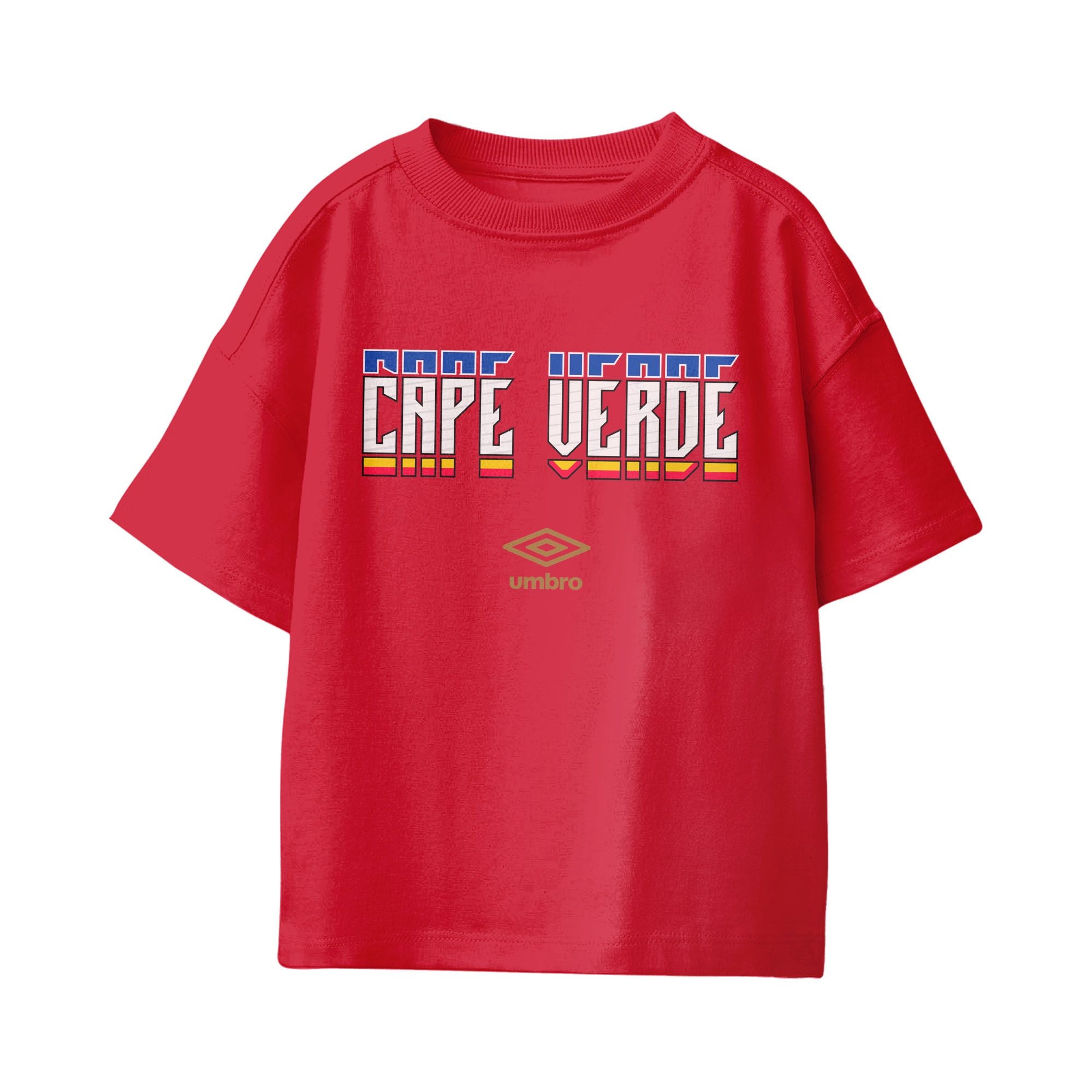 Umbro Cape Verde Stacked Soccer T-Shirt Red