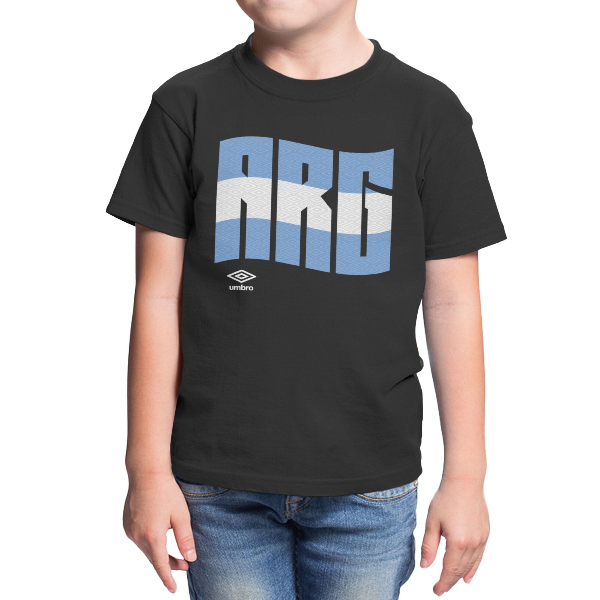 Umbro Kids Argentina Wavy Logo T-Shirt