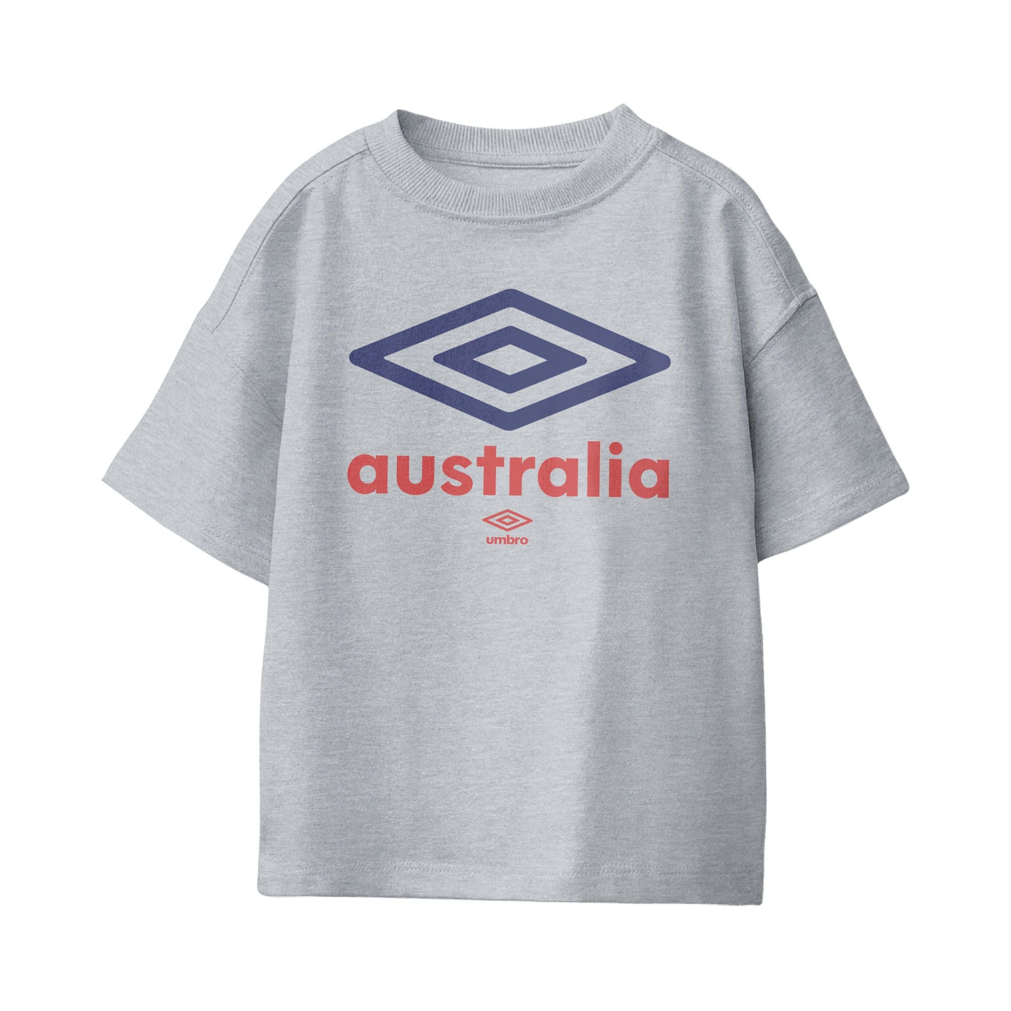 Umbro Kids Unisex Australia Diamond Logo T-Shirt Sport Grey