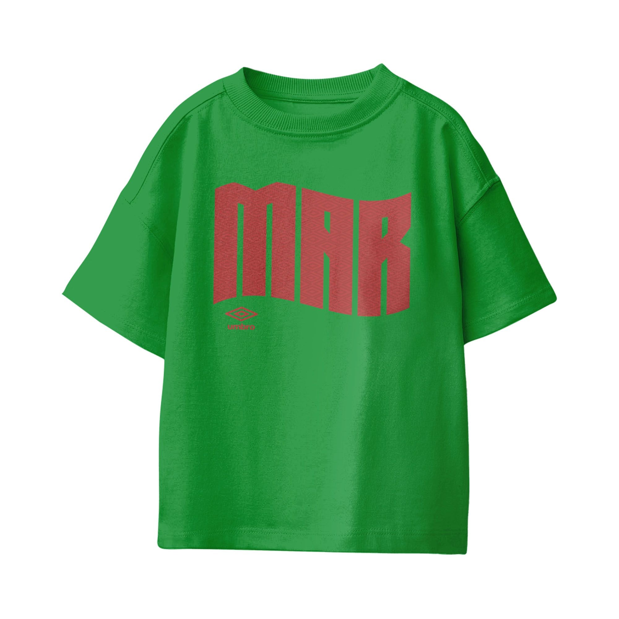 Umbro Kids Unisex Morocco Wavy Logo T-Shirt Turf Green