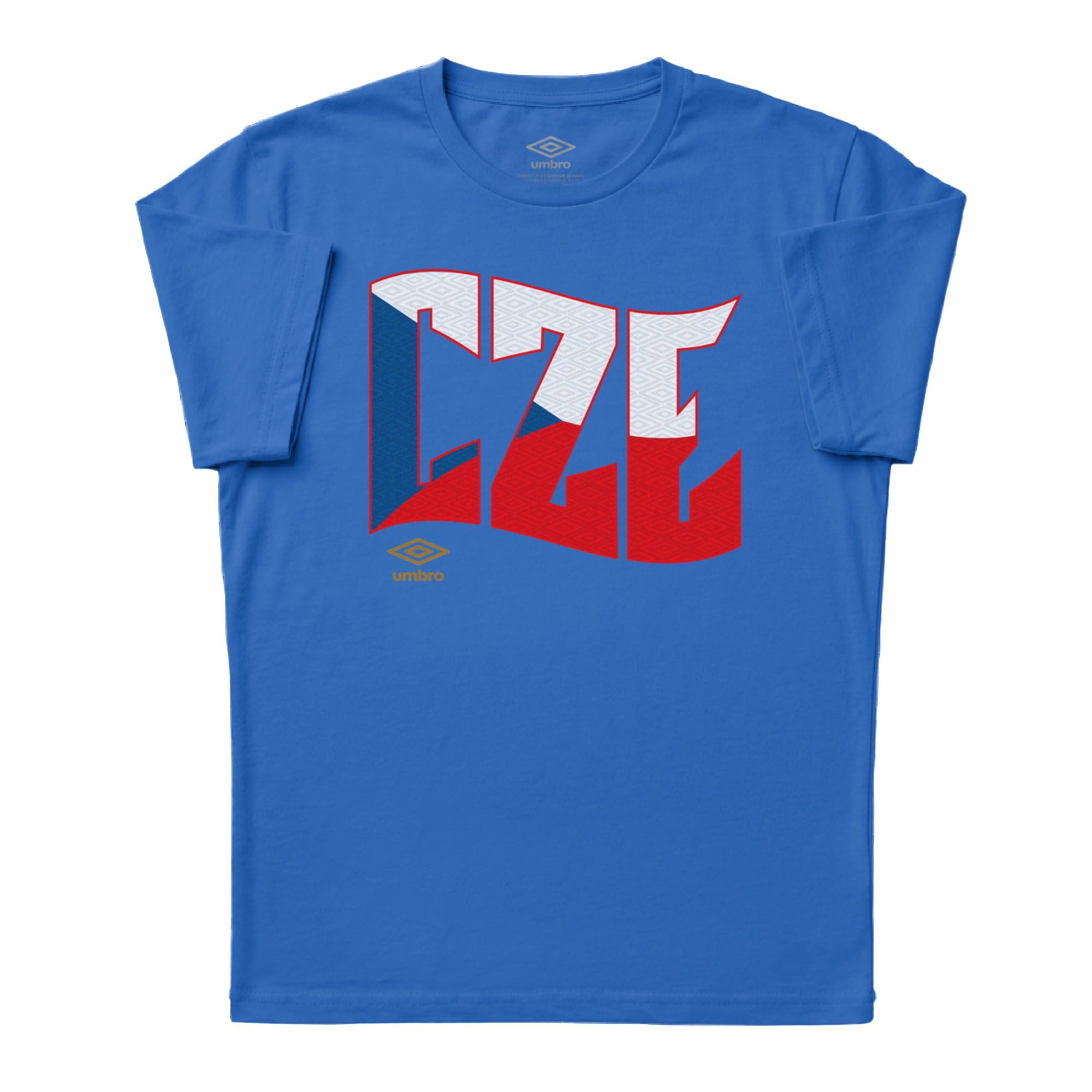 Umbro Adult Unisex Czech Republic Wavy Logo T-Shirt Royal