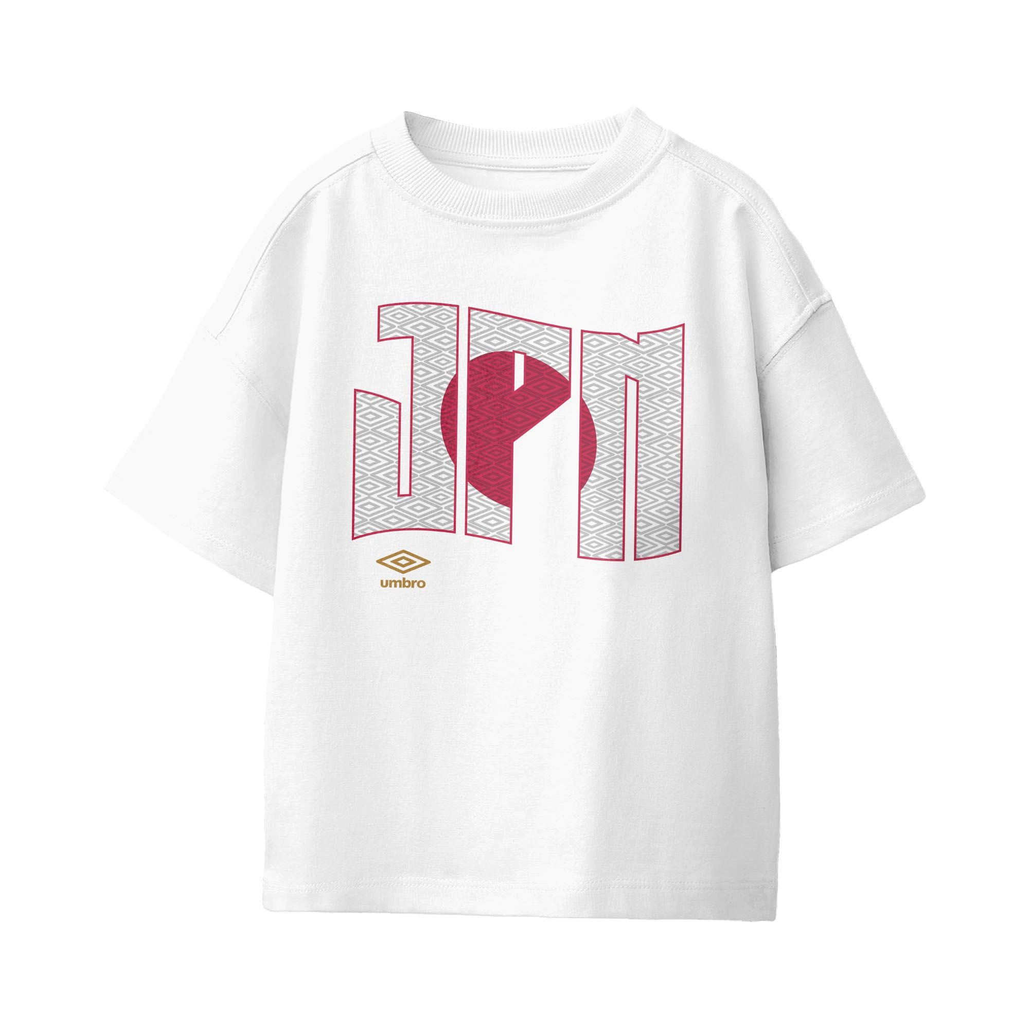 Umbro Kids Unisex Japan Wavy Logo T-Shirt White
