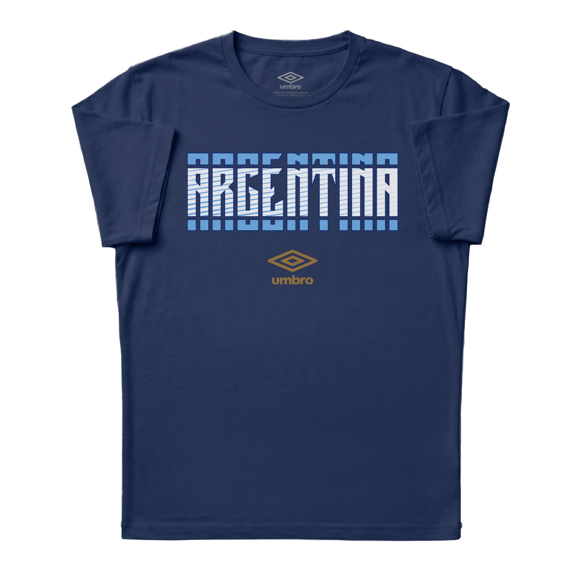 Umbro Argentina Stacked Soccer T-Shirt New Navy