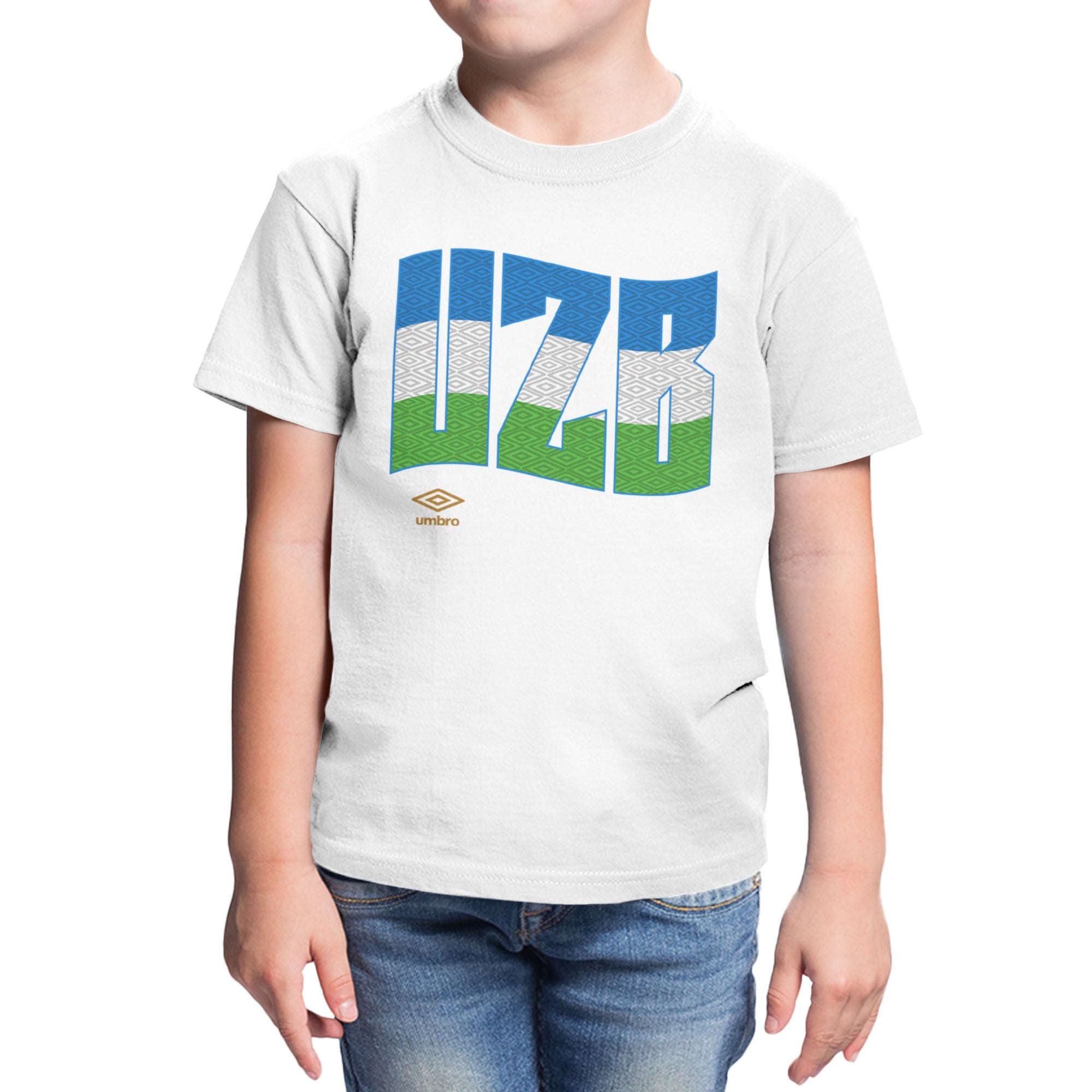 Umbro Kids Uzbekistan Wavy Logo T-Shirt