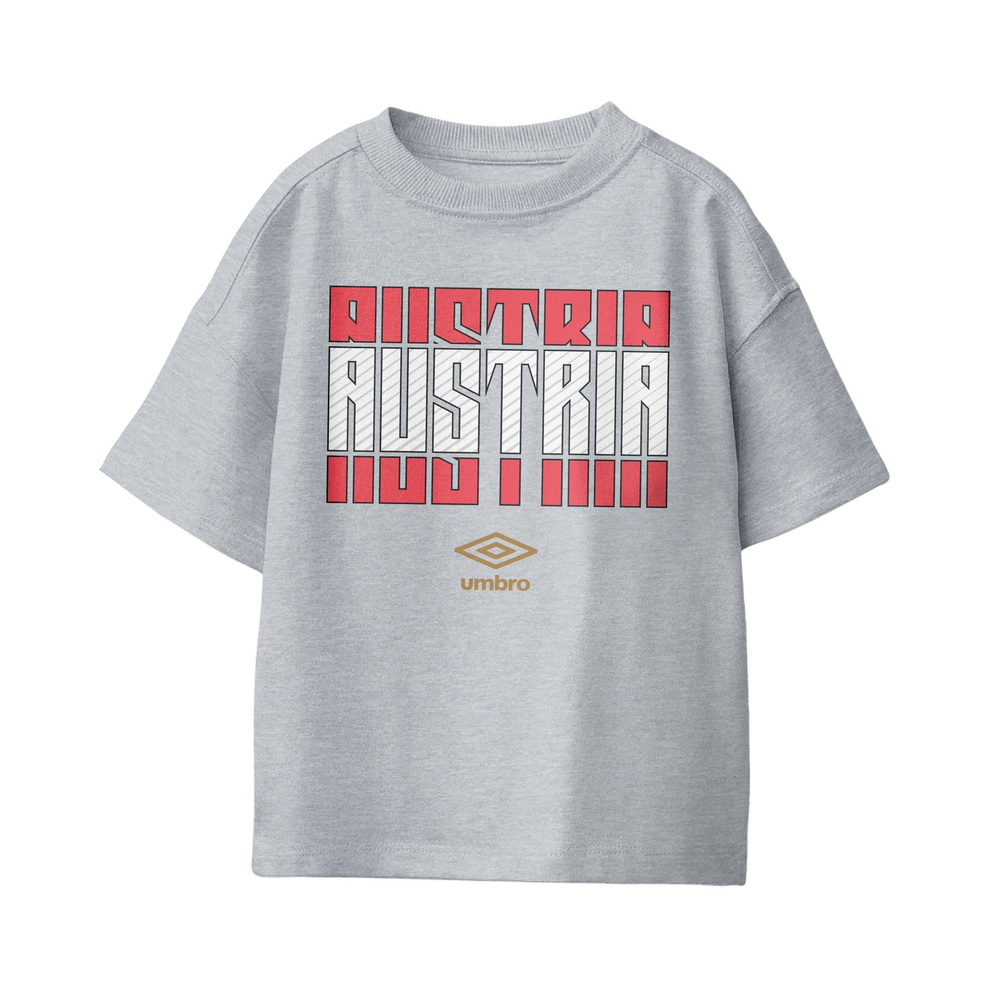 Umbro Austria Stacked Soccer T-Shirt Sport Grey