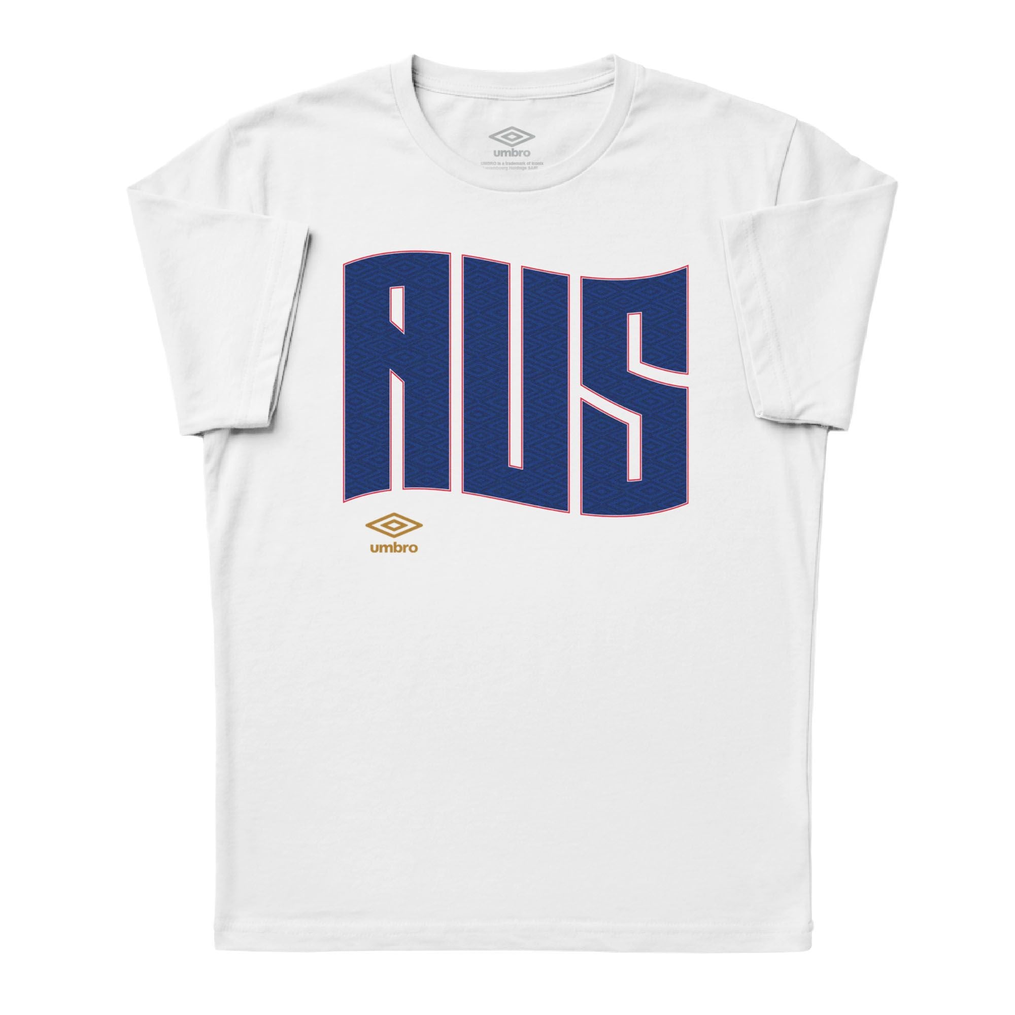 Umbro Adult Unisex Australia Wavy Logo T-Shirt White