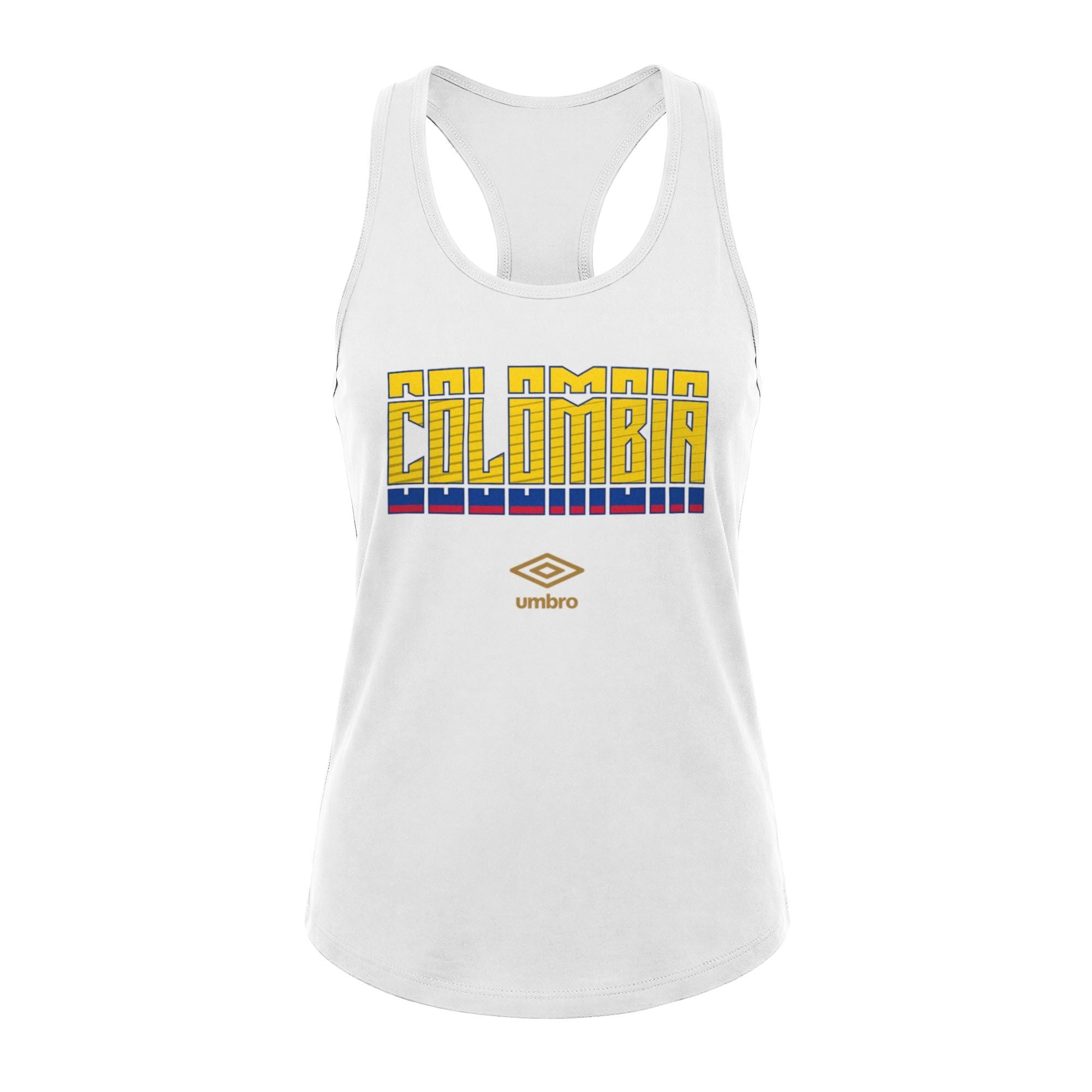 Umbro Colombia Stacked Soccer Tank Bright White