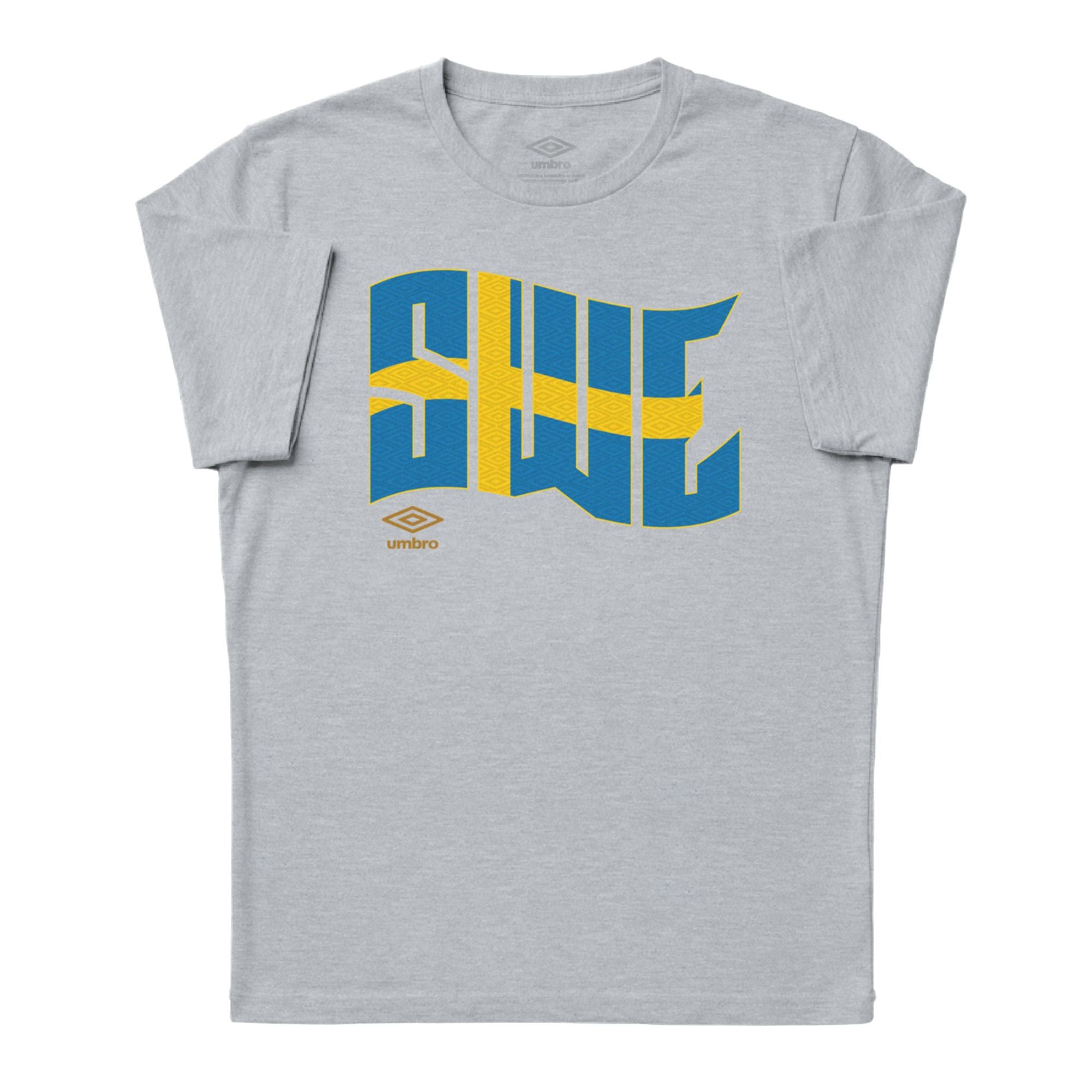 Umbro Adult Unisex Sweden Wavy Logo T-Shirt Sport Grey