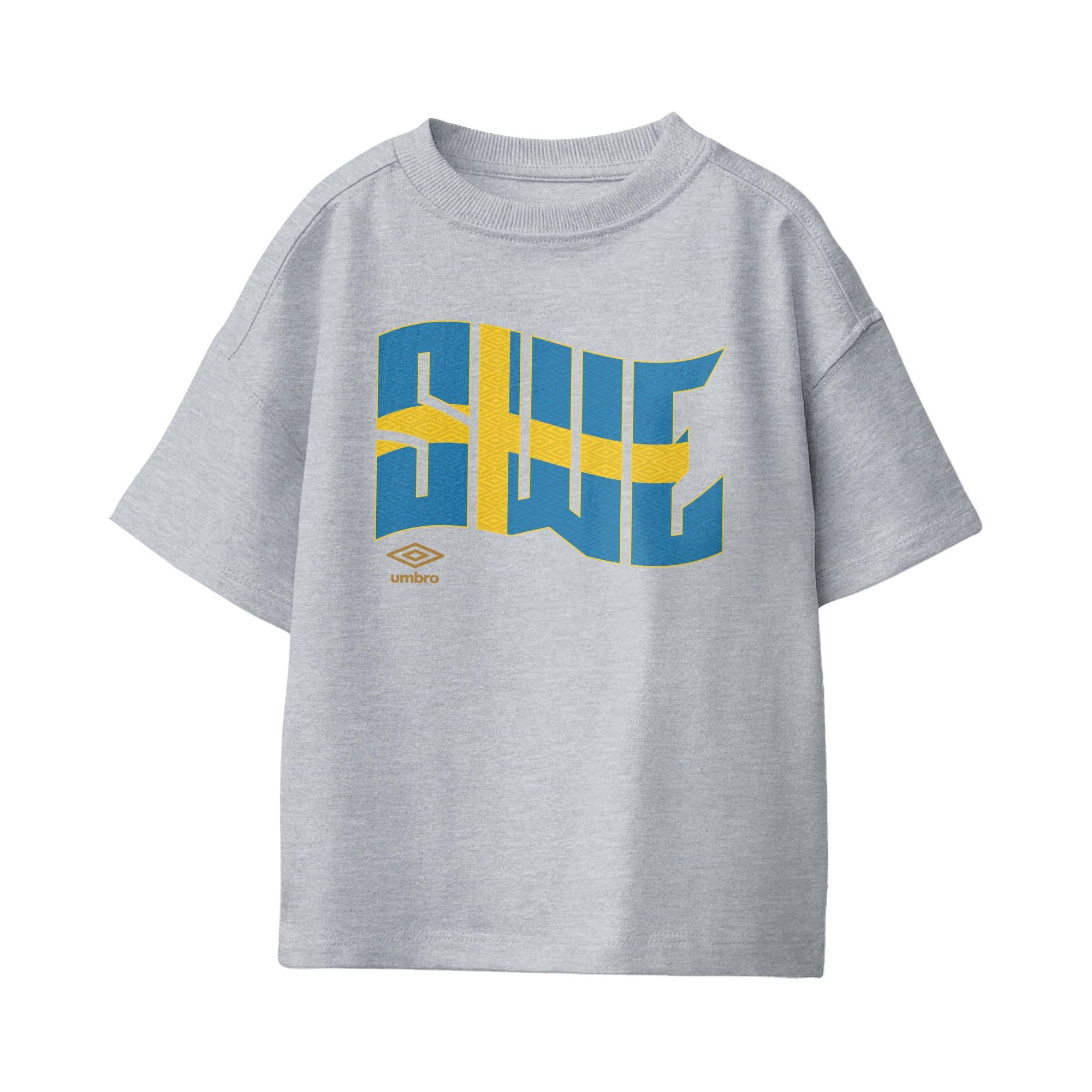 Umbro Kids Sweden Wavy Logo T-Shirt Sport Grey