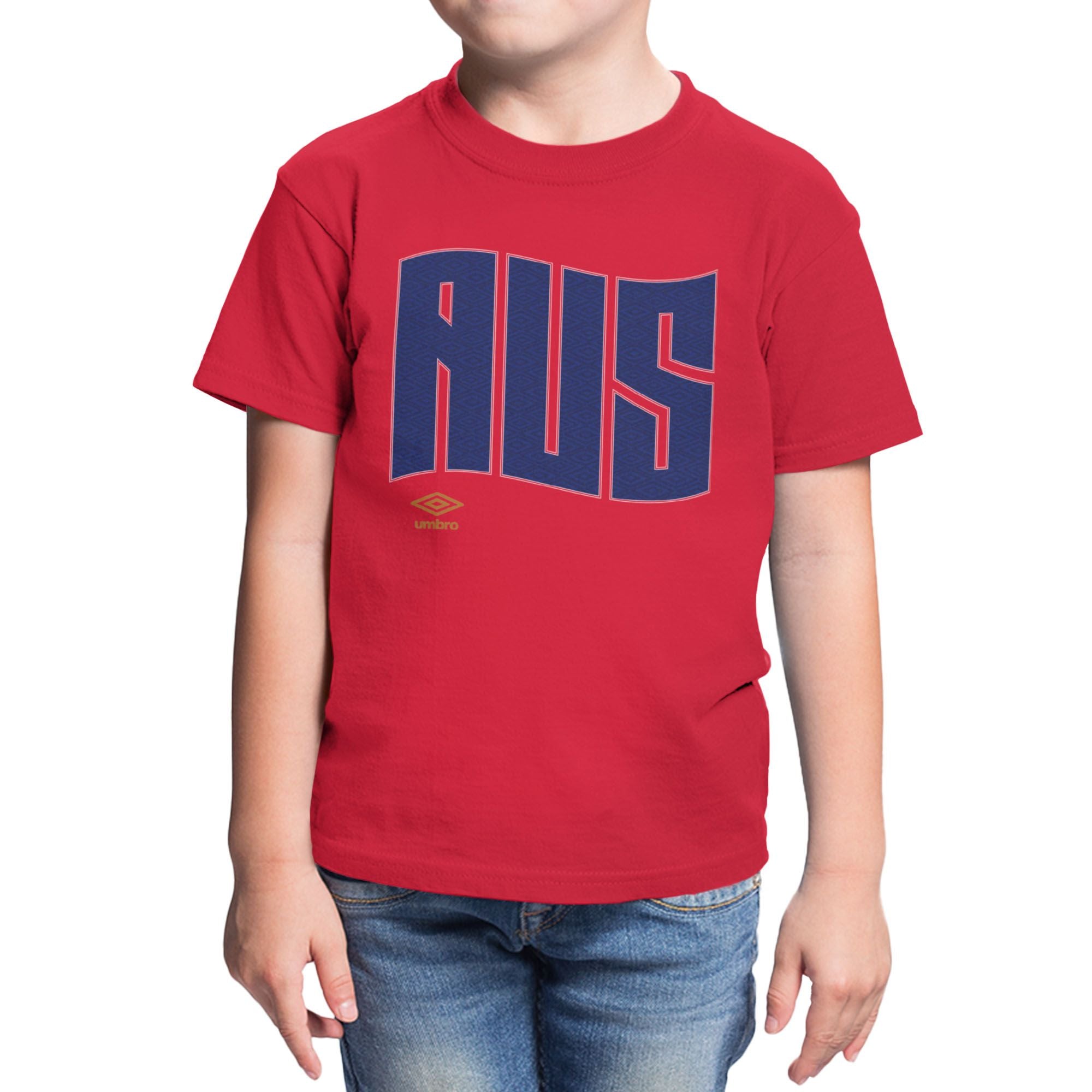 Umbro Kids Australia Wavy Logo T-Shirt