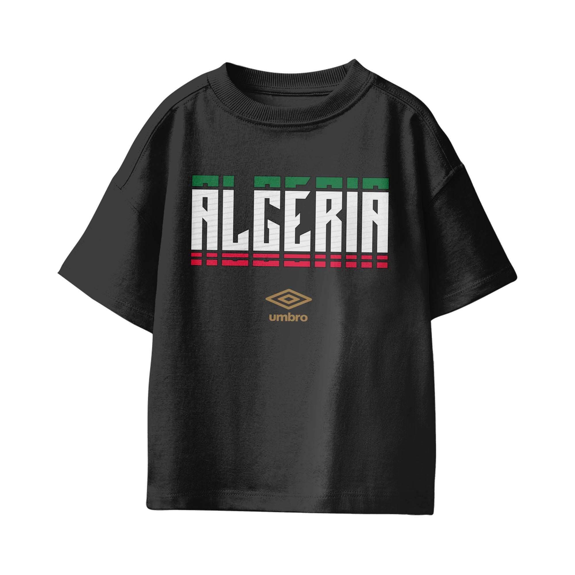 Umbro Algeria Stacked Soccer T-Shirt Black