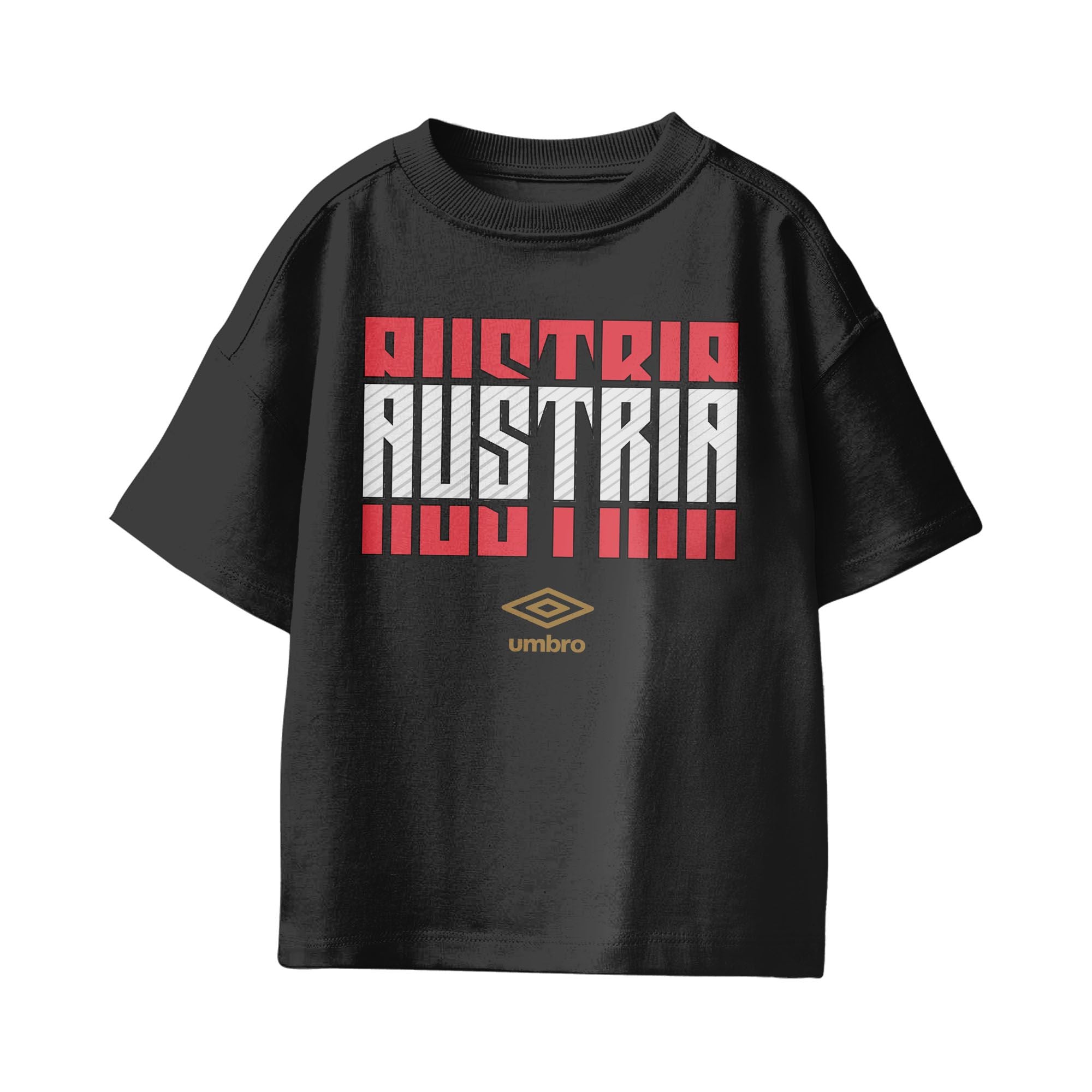 Umbro Austria Stacked Soccer T-Shirt Black