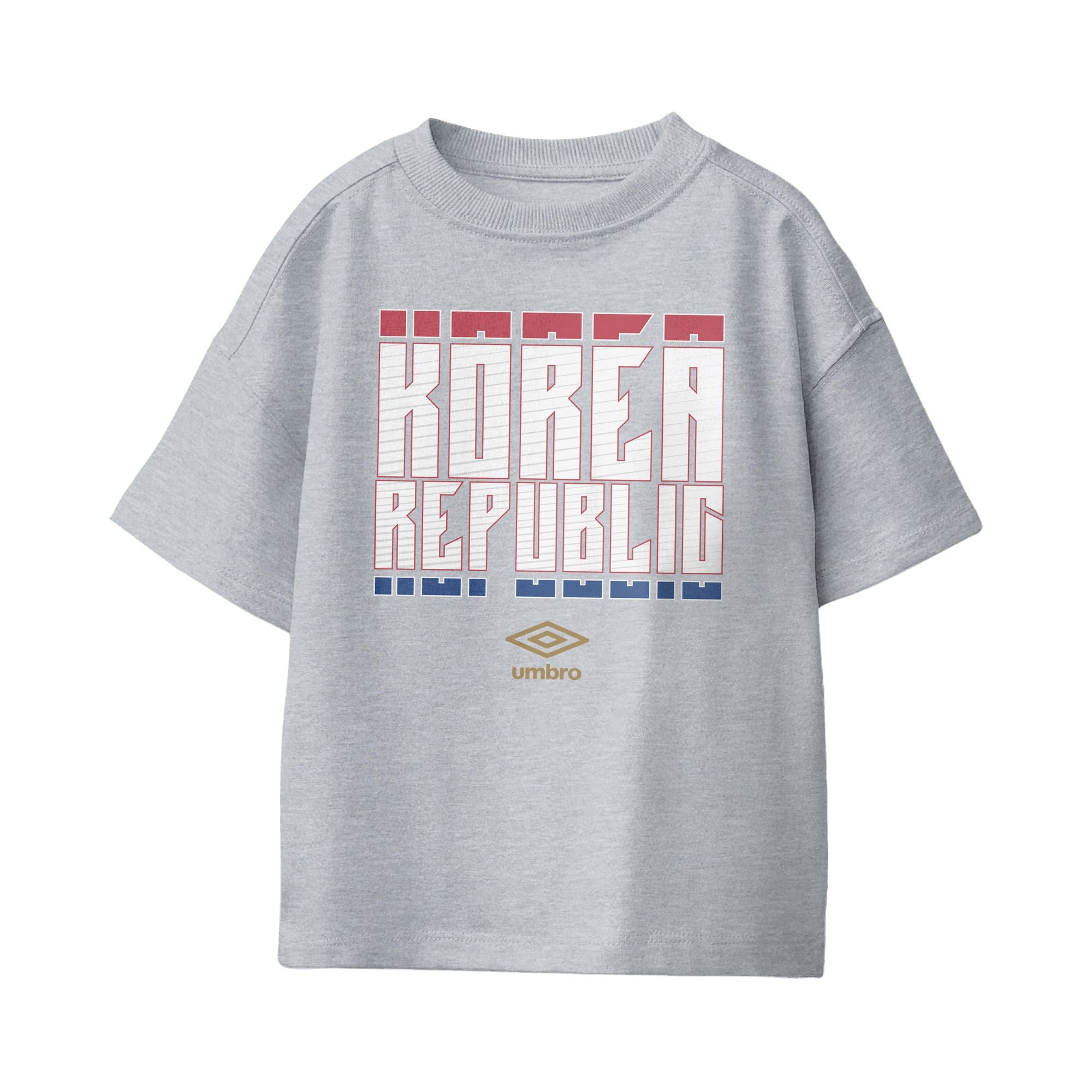 Umbro Korea Republic Stacked Soccer T-Shirt Sport Grey