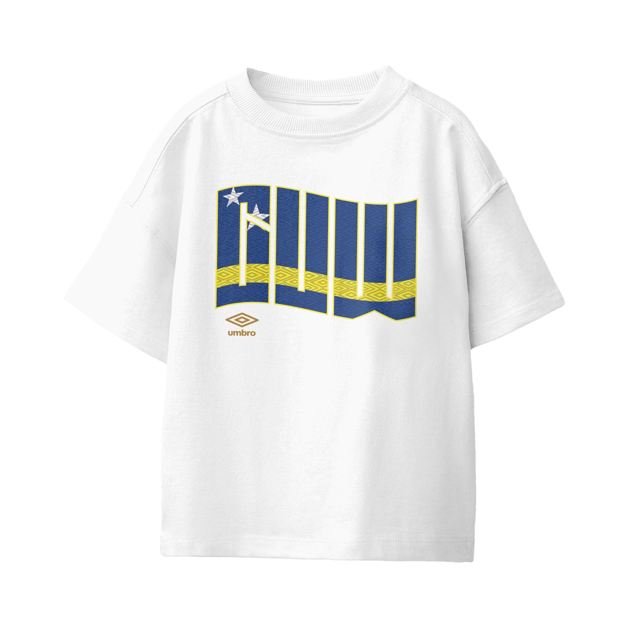 Umbro Kids Unisex Curaçao Wavy Logo T-Shirt White