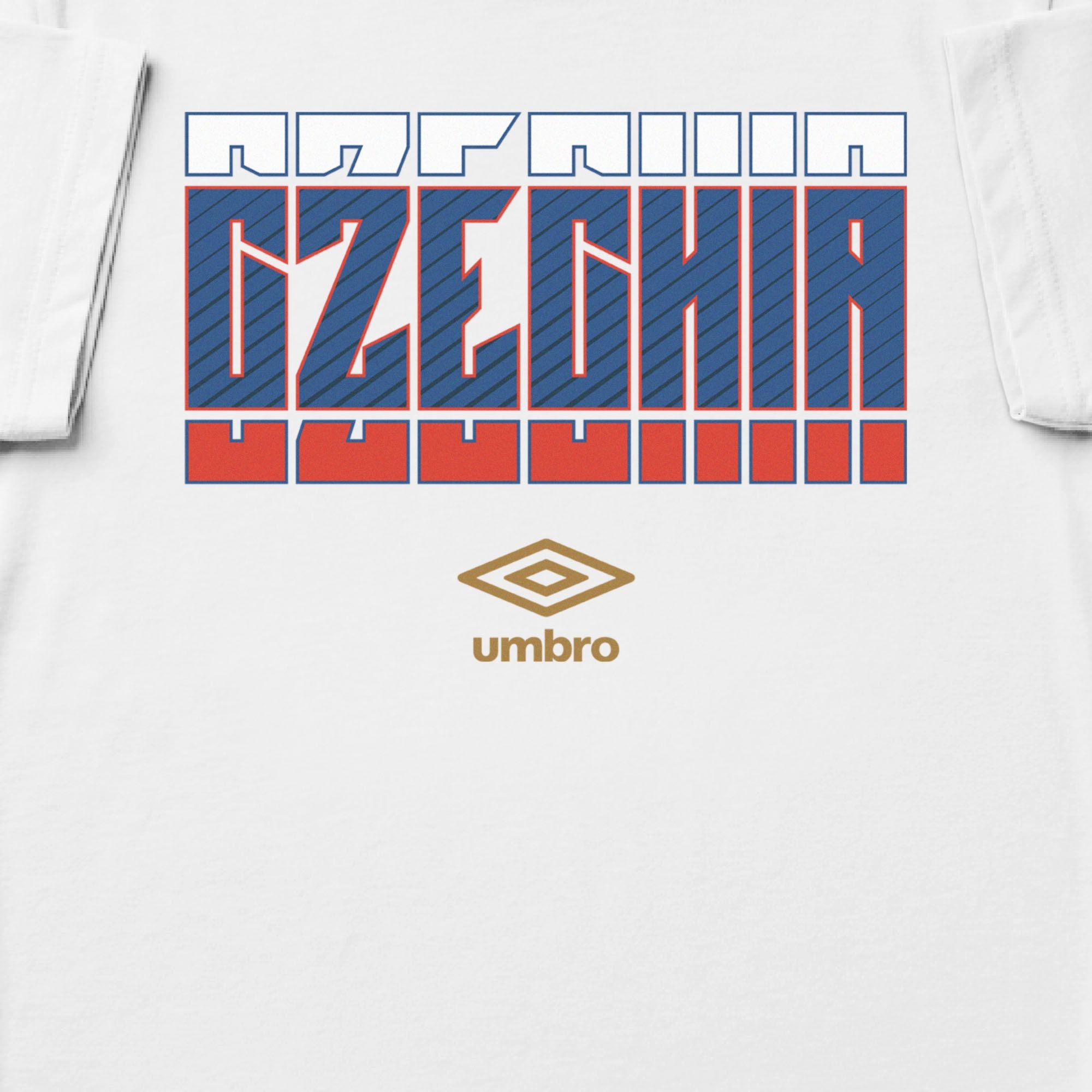 Czechia Stacked white soccer t shirt in 100% cotton with short sleeves - Shop men's workout tees by Umbro.