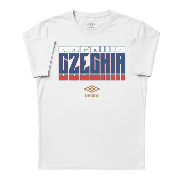 Czechia Stacked White Soccer T-Shirt