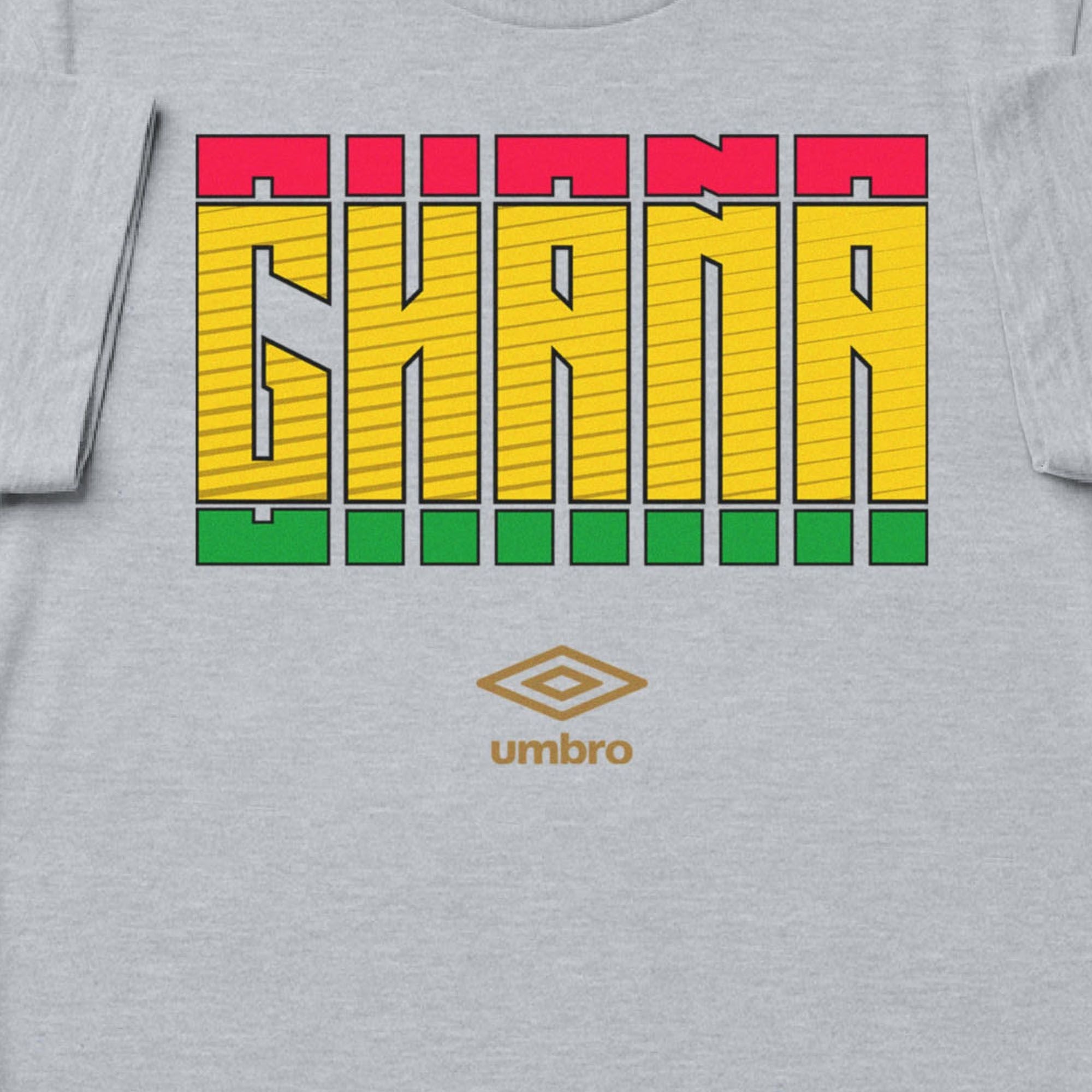 Ghana Stacked grey soccer t shirt in 100% cotton - Shop men's workout tee shirts by Umbro.