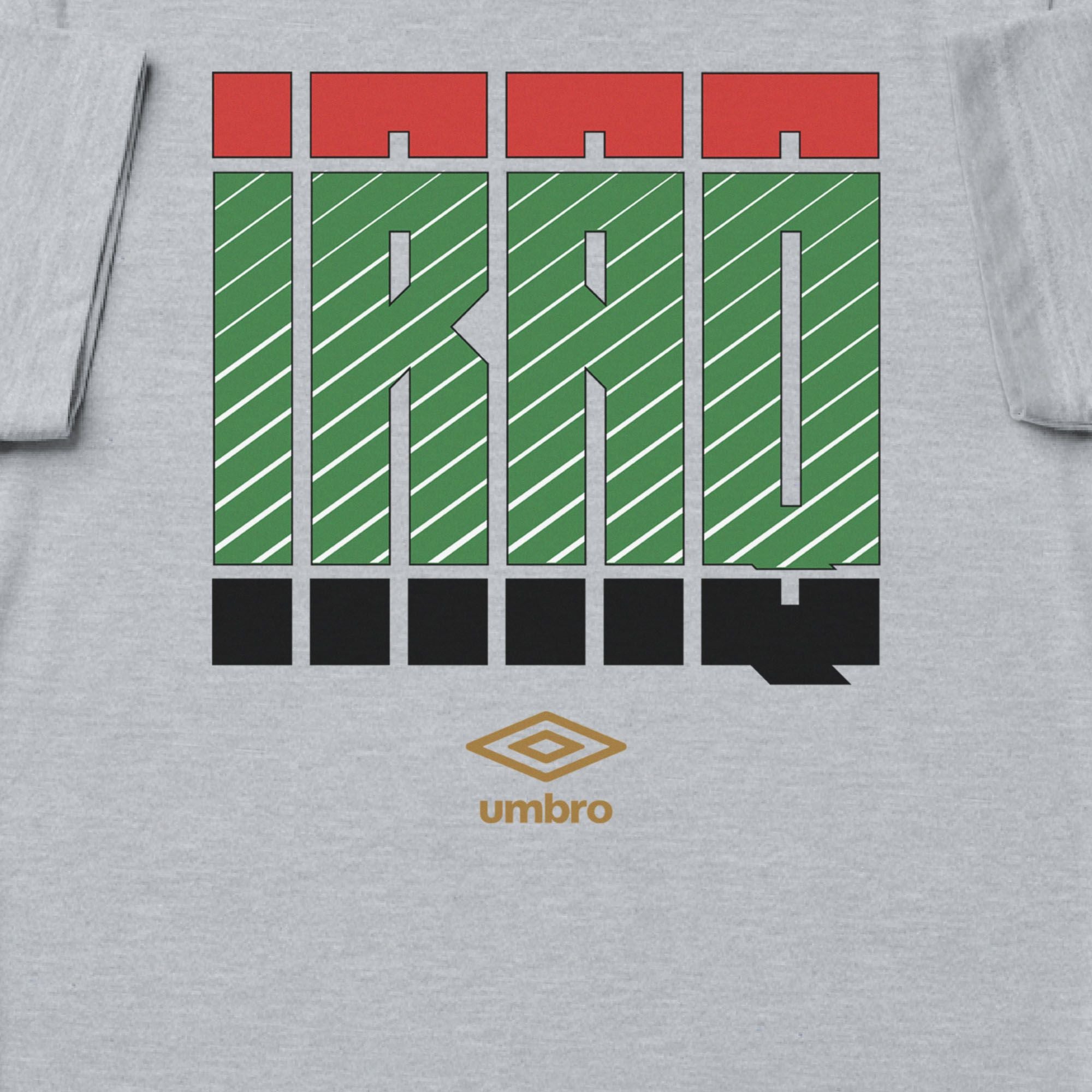 Iraq Stacked grey soccer t shirt in 100% cotton with short sleeves - Shop men's workout tees by Umbro.