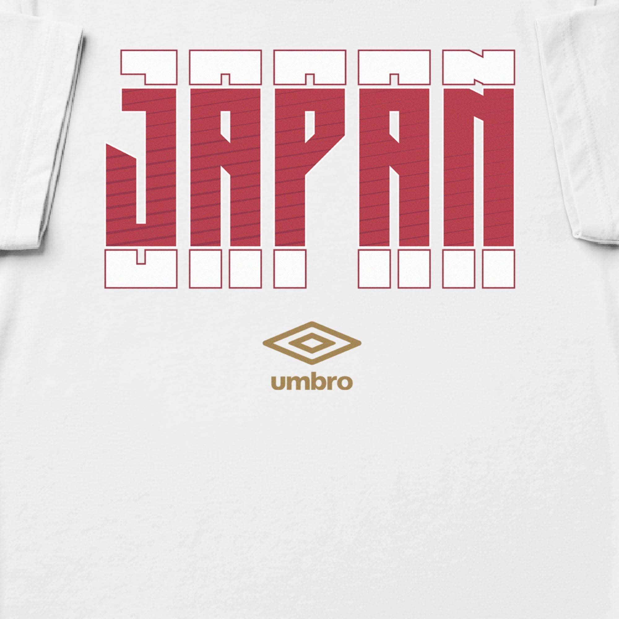 Japan Stacked white soccer t shirt in 100% cotton with short sleeves - Shop men's workout tees by Umbro