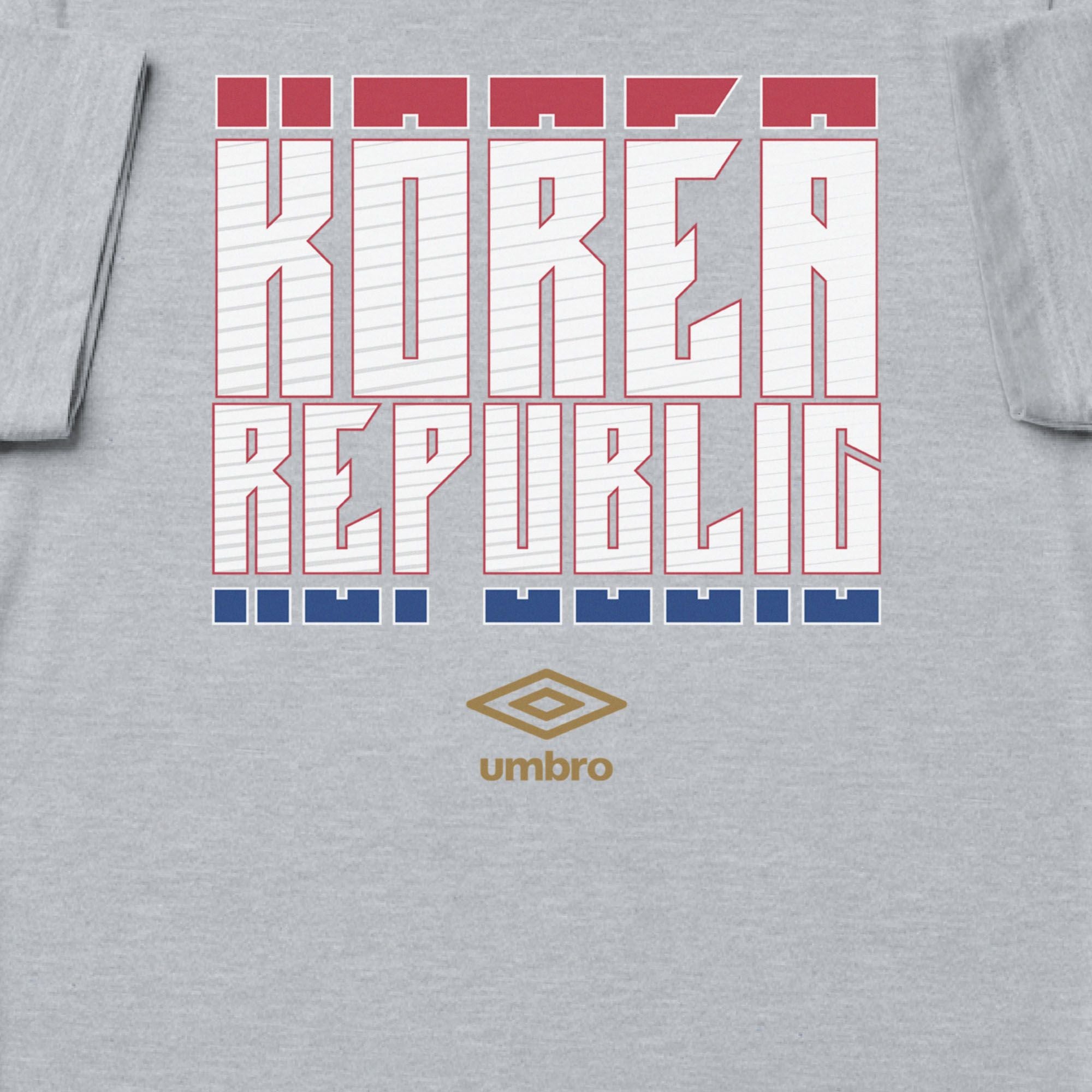 Korea Stacked grey soccer t shirt in 100% cotton with short sleeves - Shop men's workout tees by Umbro