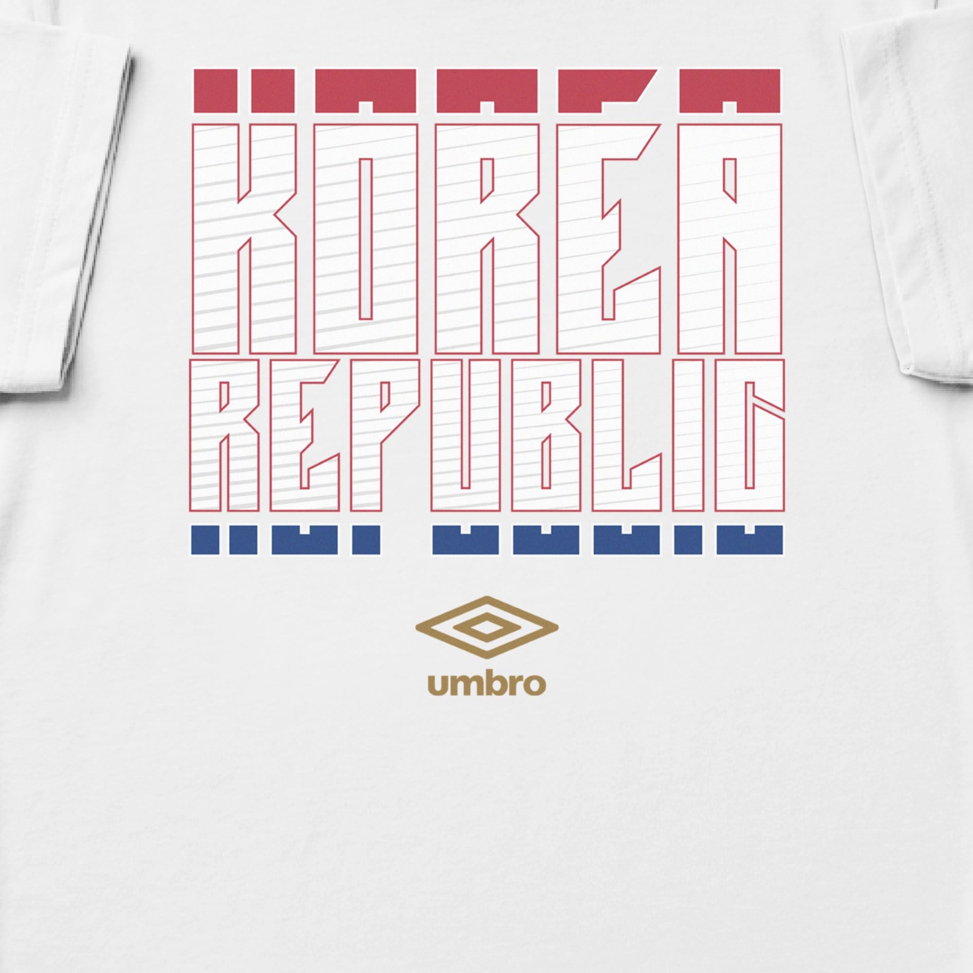 Korea Stacked white soccer t shirt in 100% cotton with short sleeves - Shop men's workout tees by Umbro