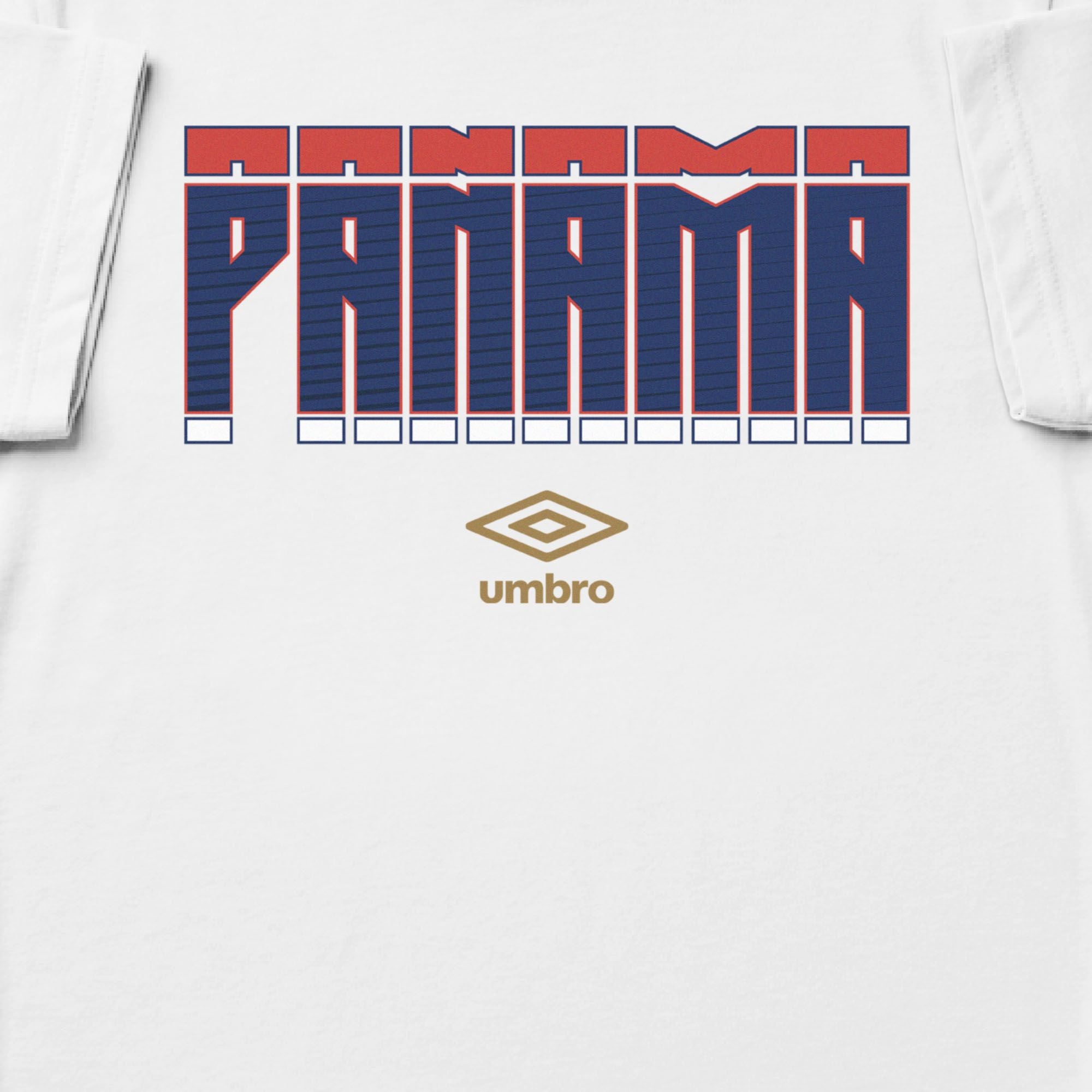 Panama Stacked white soccer t shirt in 100% cotton with short sleeves - Shop men's workout tees by Umbro