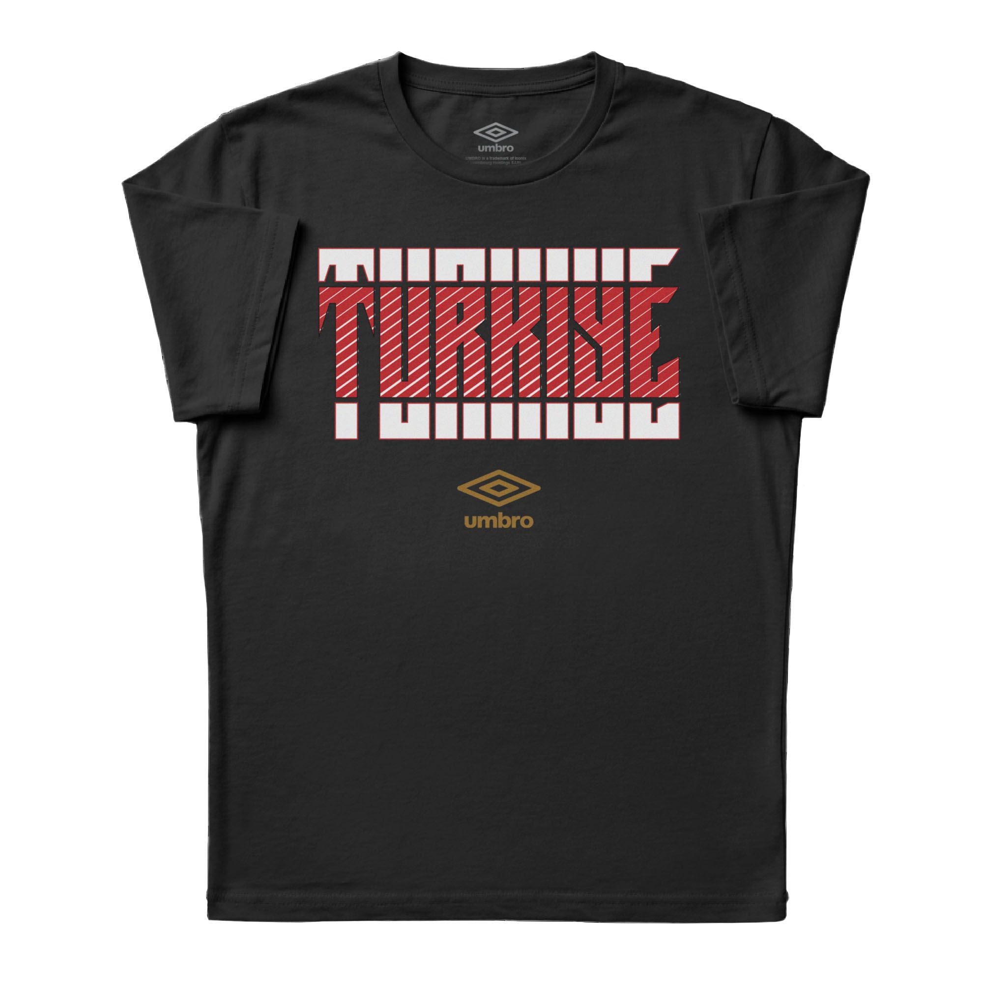 Turkiye Stacked Black Soccer T-Shirt