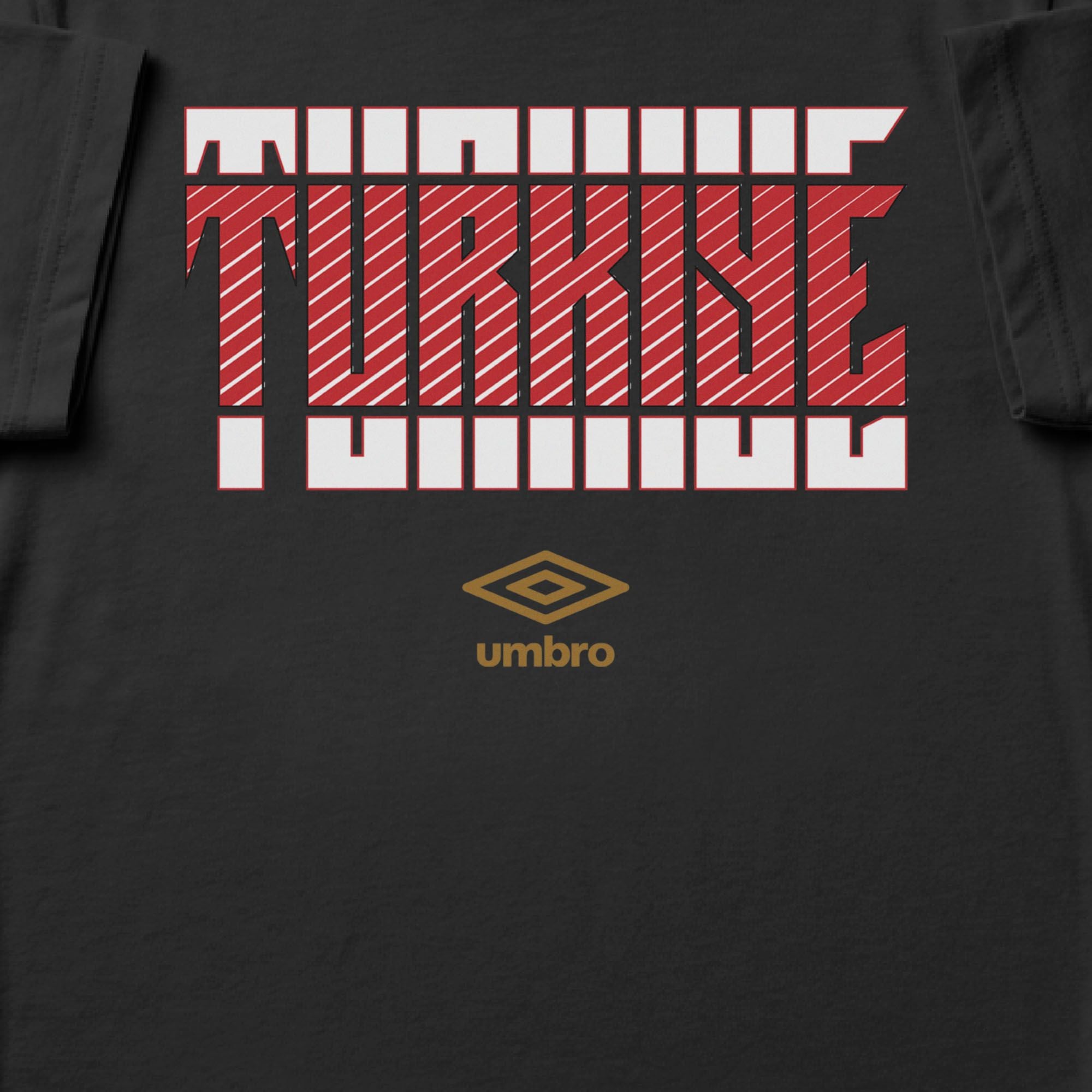 Turkiye Stacked Black Soccer T-Shirt