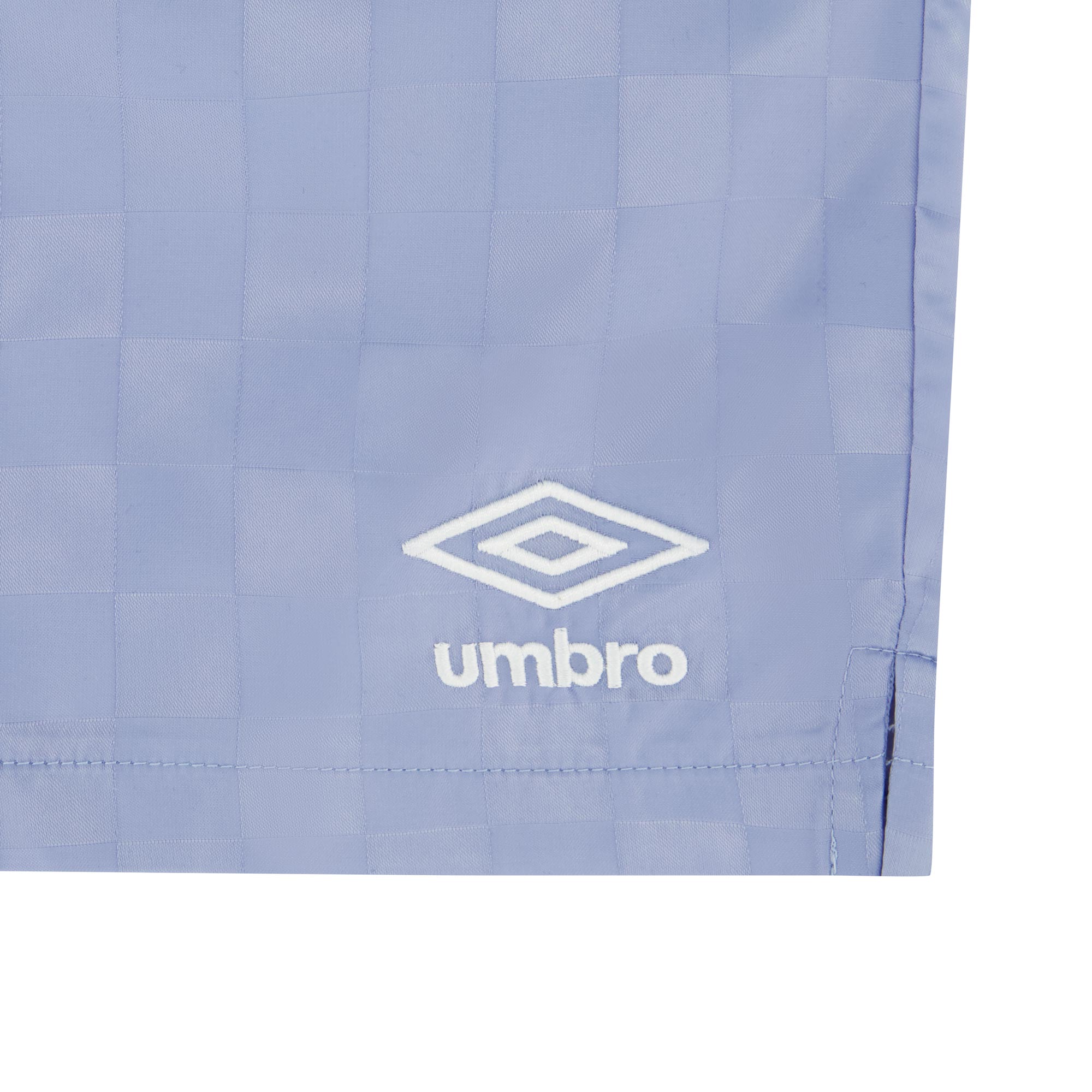 Umbro Men's Checkered Jacquard Light Blue Soccer Short
