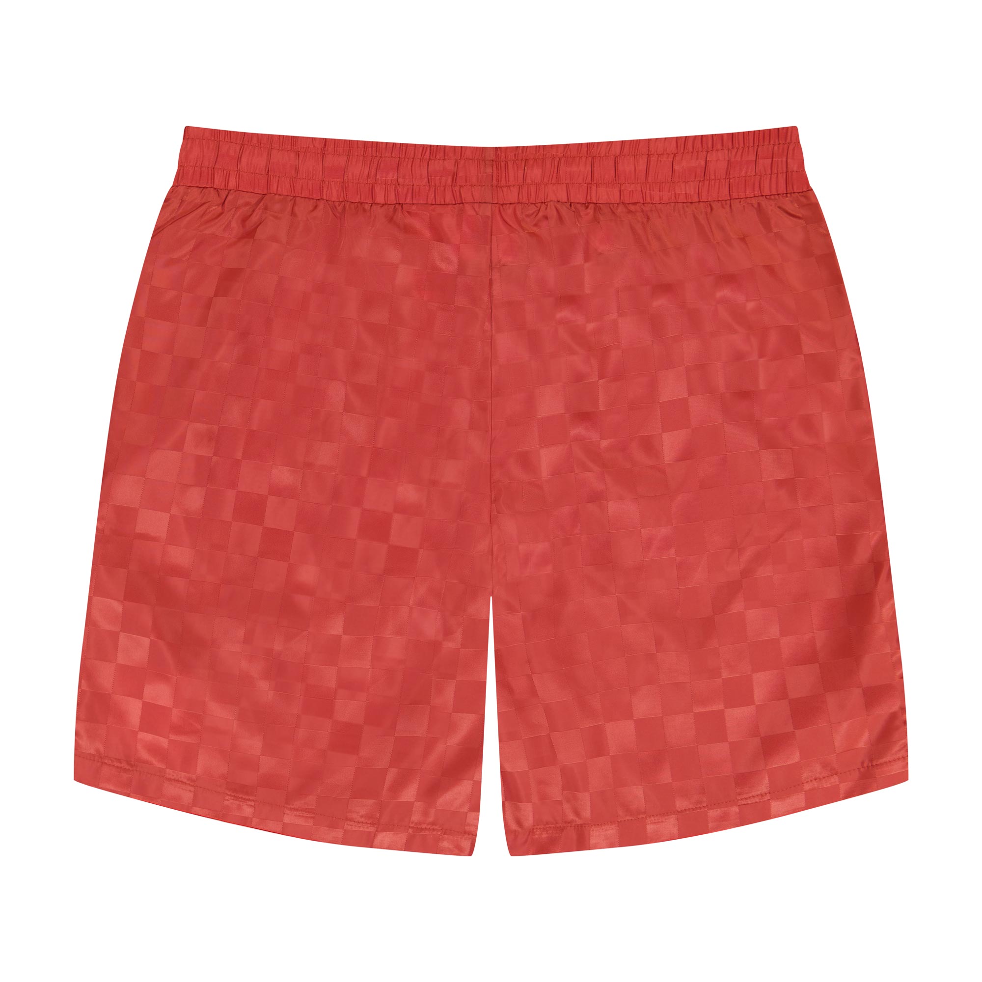 Umbro Men's Checkered Jacquard Rust Red Soccer Short