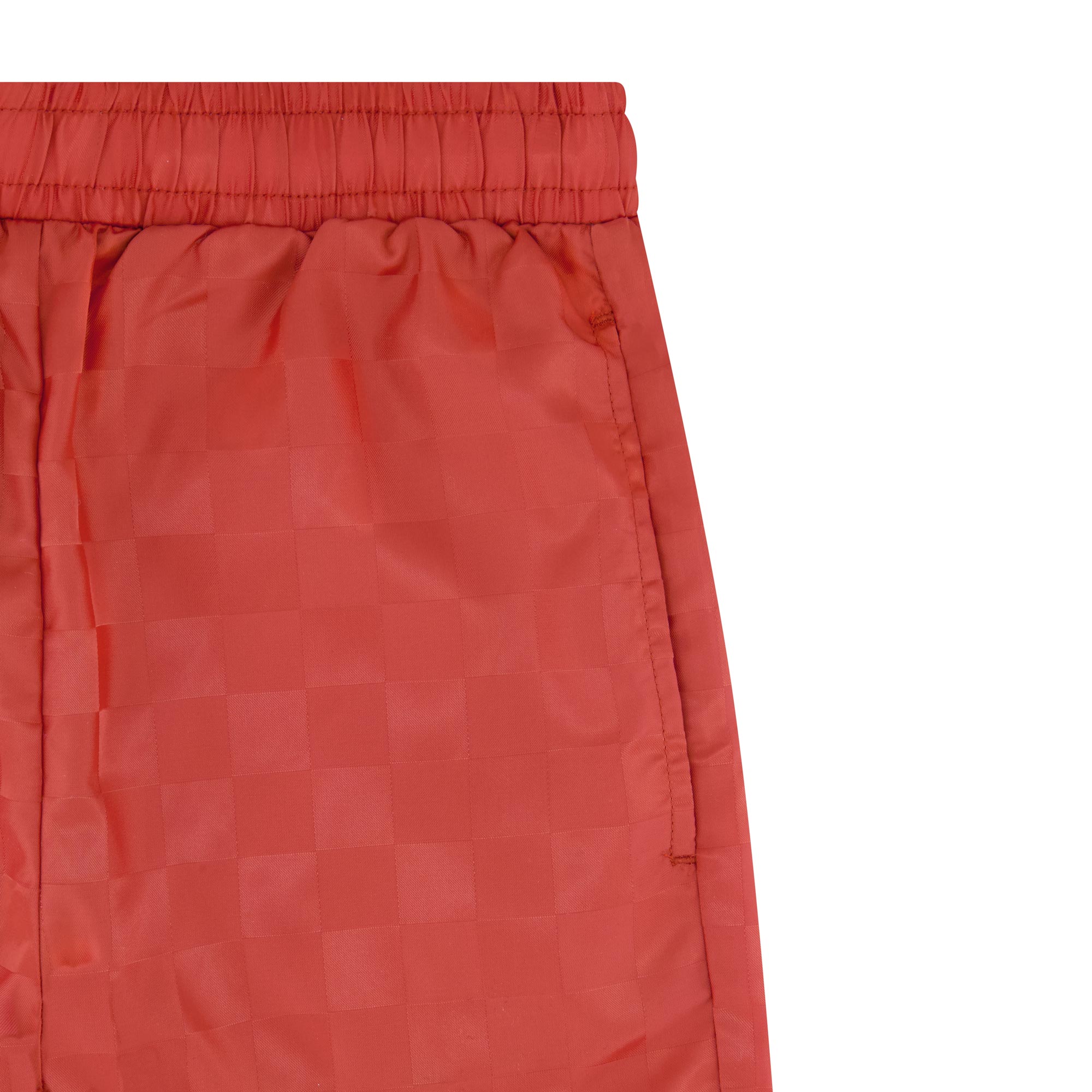 Boy's checkered jacquard rust red soccer short - Shop youth boy's workout shorts  by Umbro