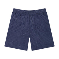 Men's Navy Blue Checkered Logo Short - Shop adult soccer shorts by Umbro.