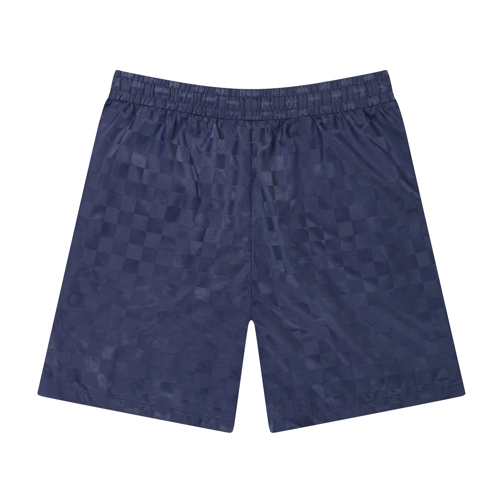 Men's Navy Blue Checkered Logo Short - Shop adult soccer shorts by Umbro.
