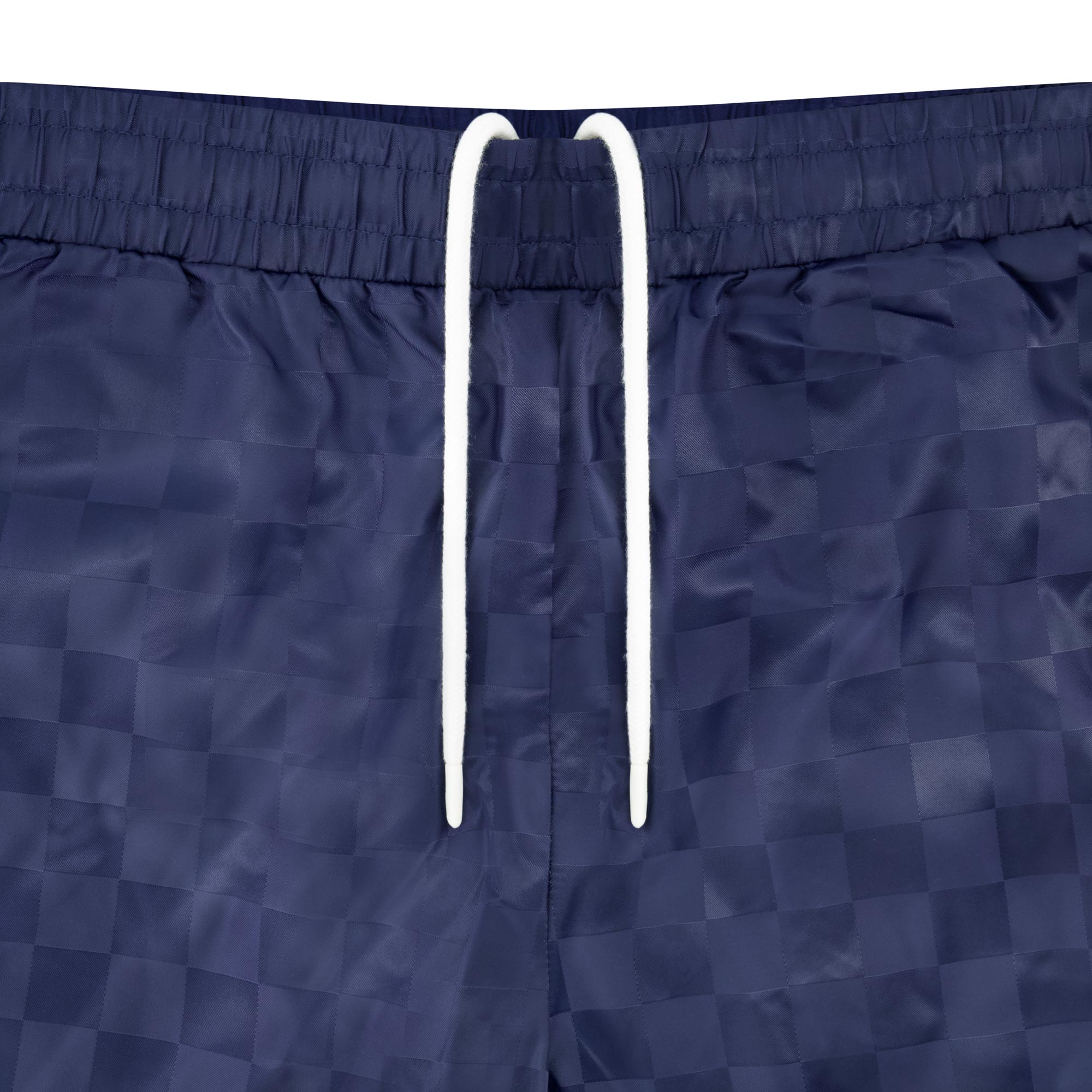 Men's Navy Blue Checkered Logo Short with adjustable drawcord - Shop adult soccer shorts by Umbro.