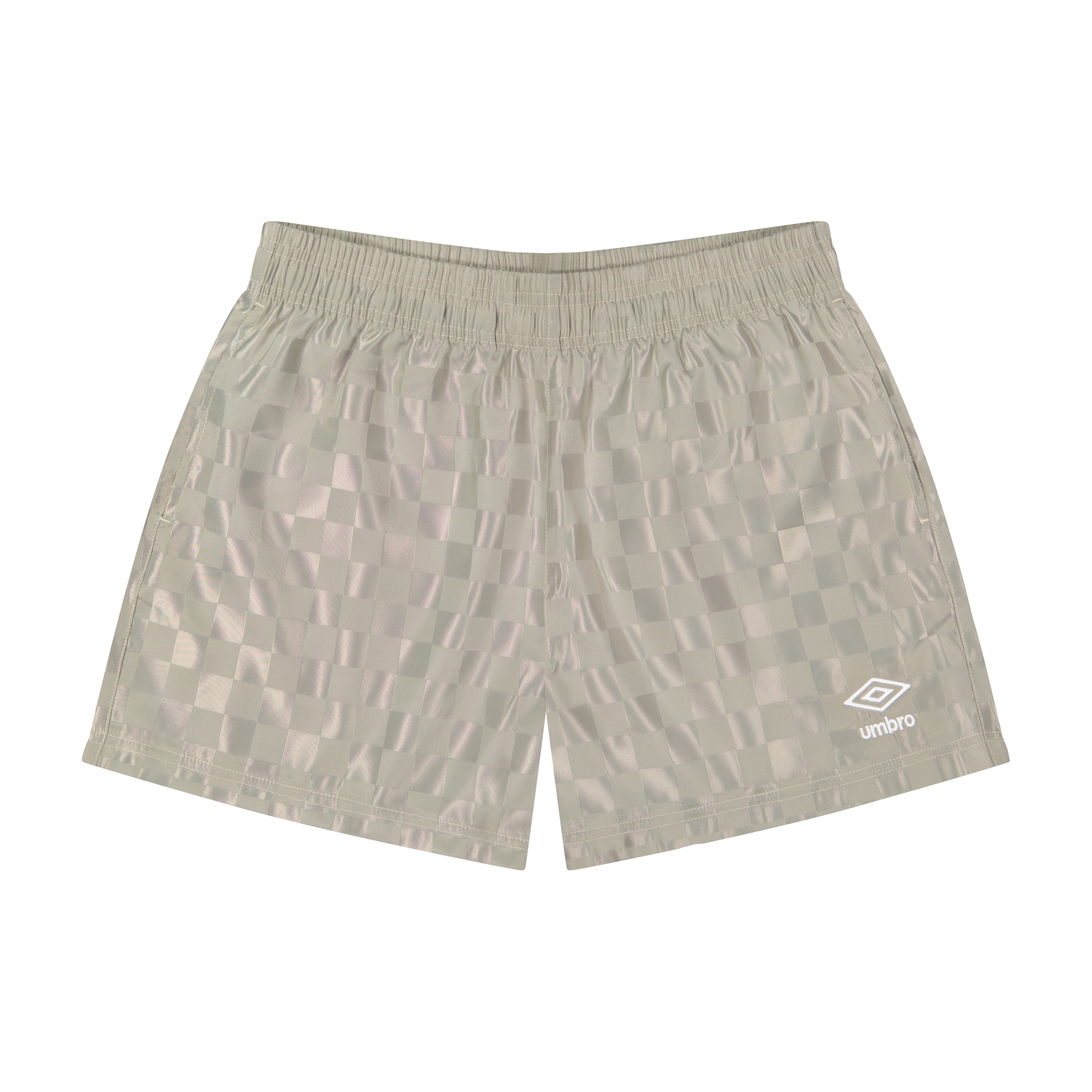 Umbro Junior's Light Gray Checkered Shorts - Shop women's shorts by Umbro.