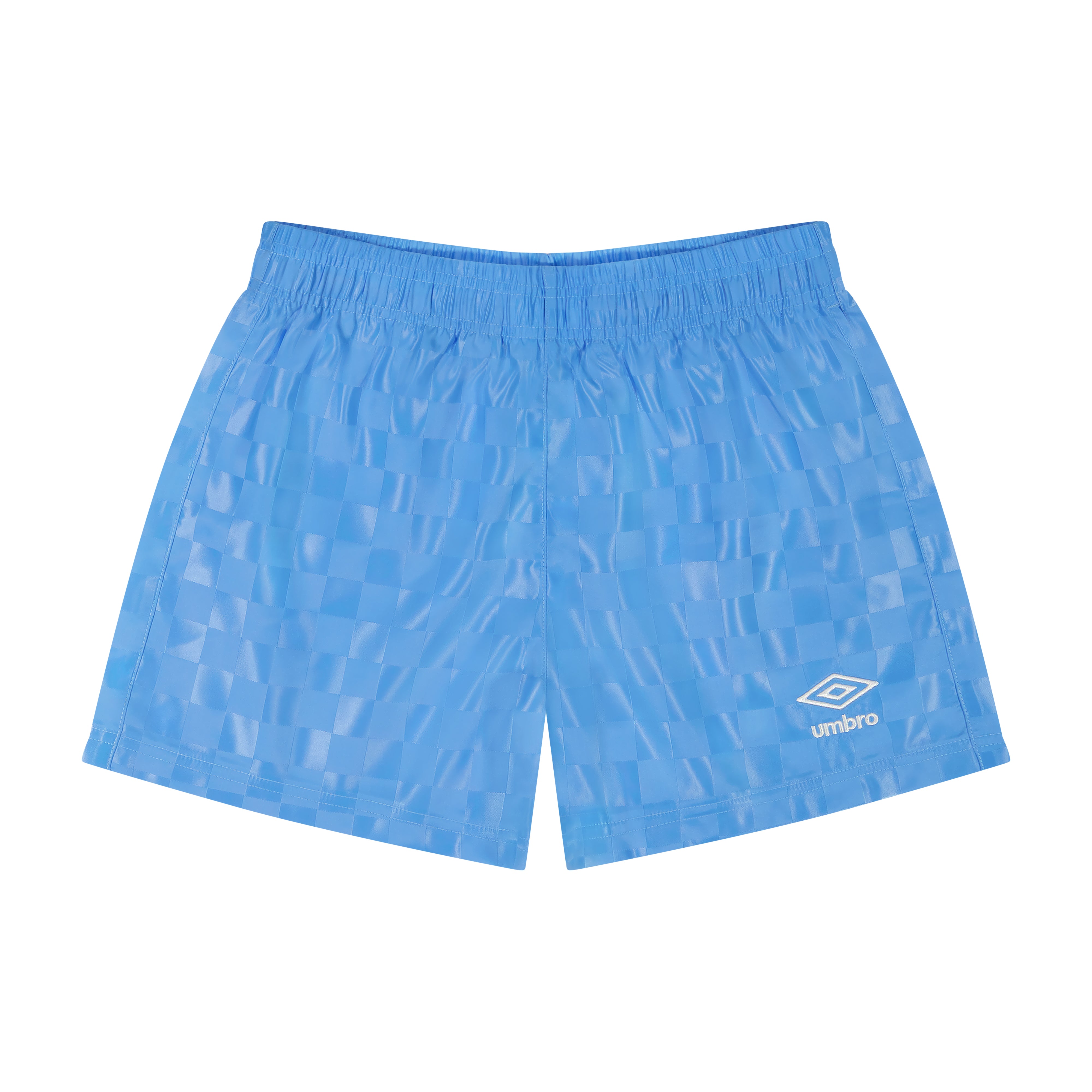 Girl's sky blue checkered shorts offer a comfortable, relaxed fit - Shop womens soccer shorts by Umbro.