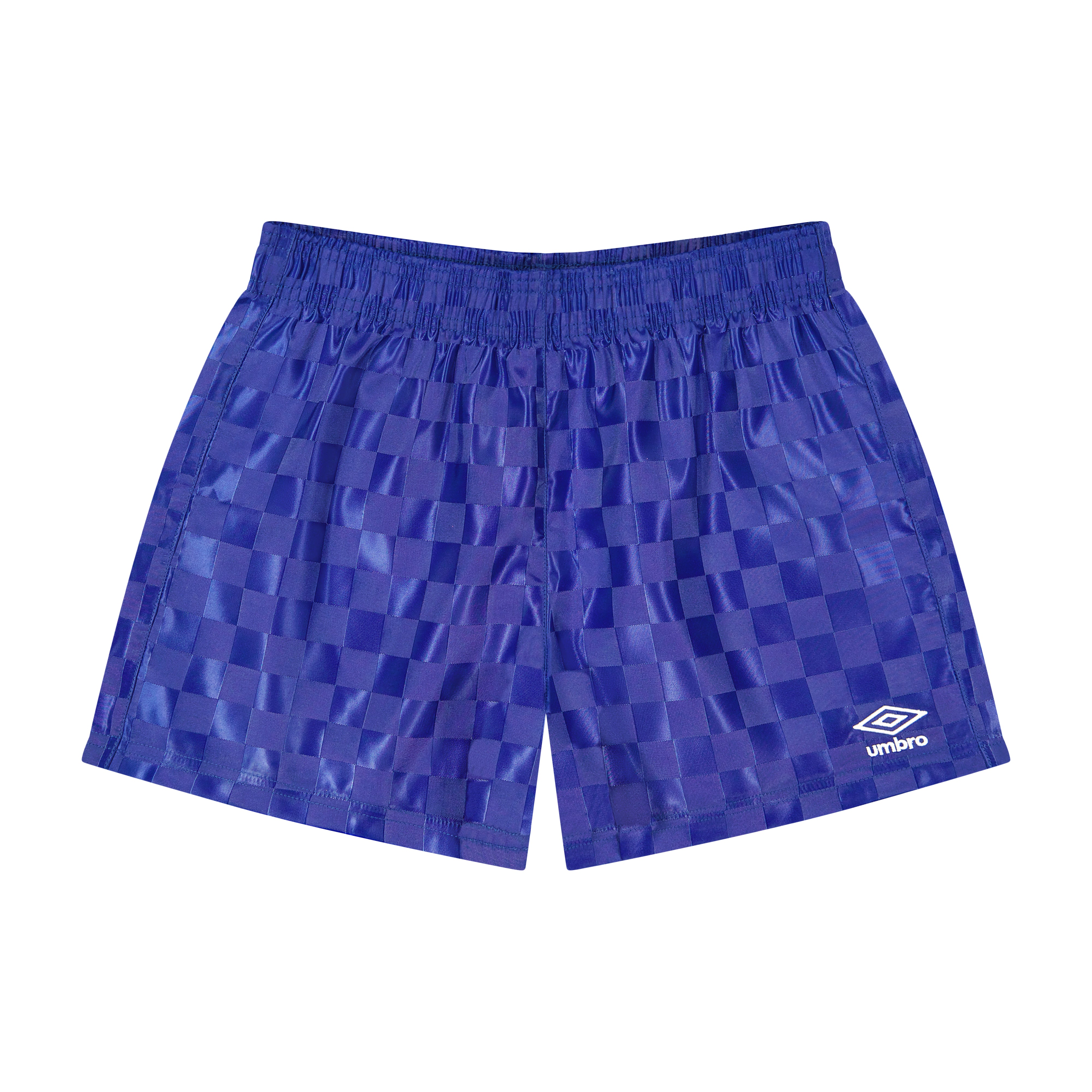 Girl's royal blue checkered soccer shorts offer a comfortable, relaxed fit. Shop womens soccer shorts by Umbro.