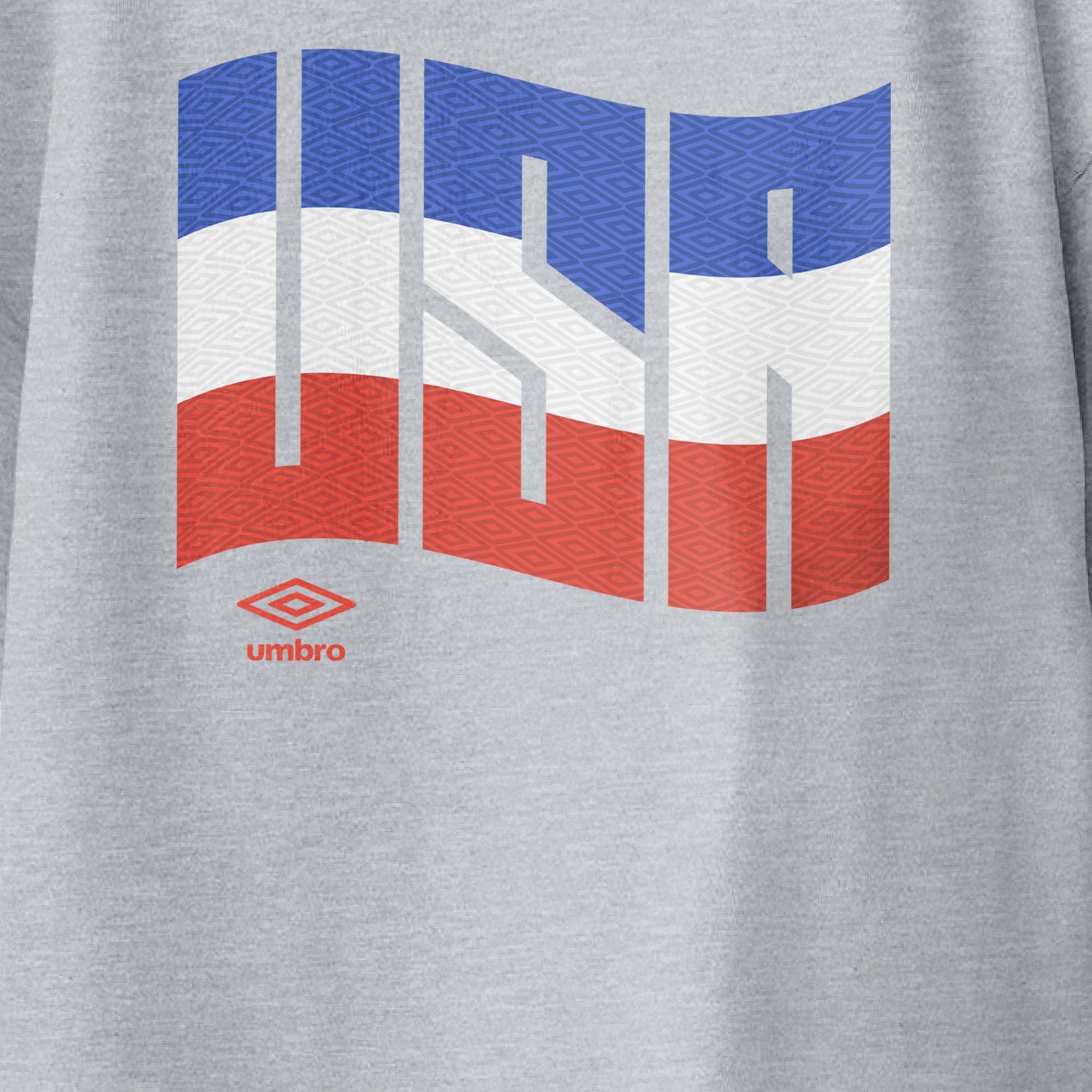 USA wavy graphic sport grey soccer Tshirt. Shop football team tees in soft cotton by Umbro.
