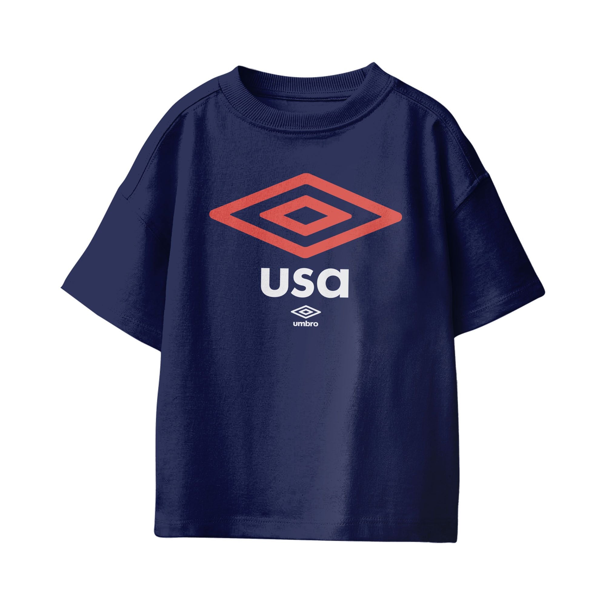 USA diamond logo navy soccer tees. Shop football team t-shirts in soft cotton by Umbro.