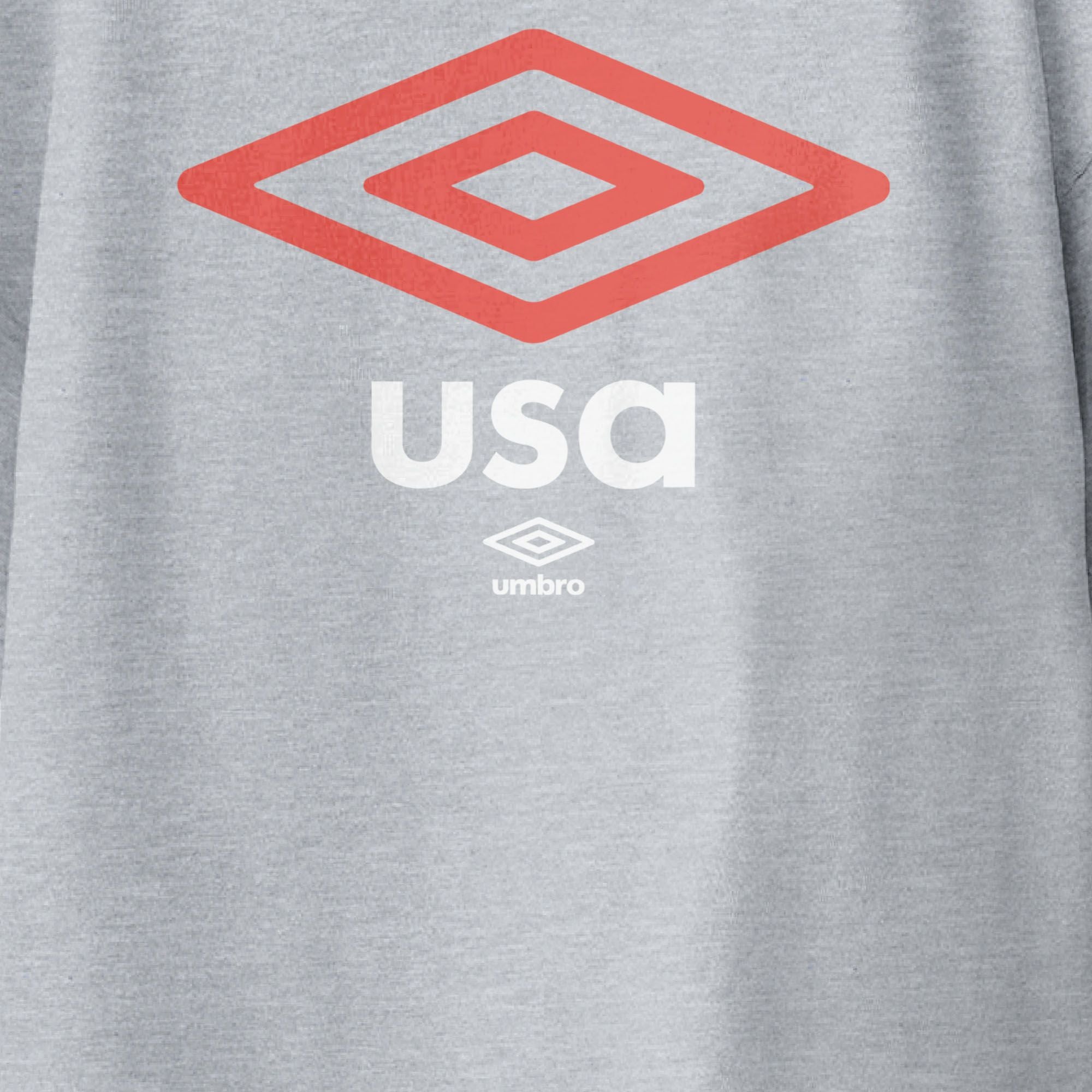 USA diamond logo sport grey soccer T-shirt. Shop football team tees in soft cotton by Umbro.