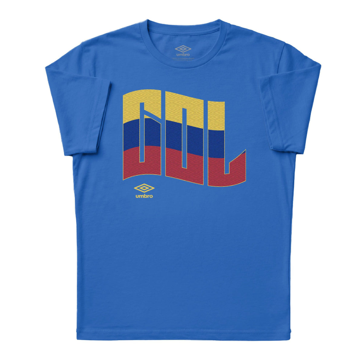 Colombia wavy graphic royal blue soccer Tees / Shop football team t-shirts in soft cotton by Umbro.