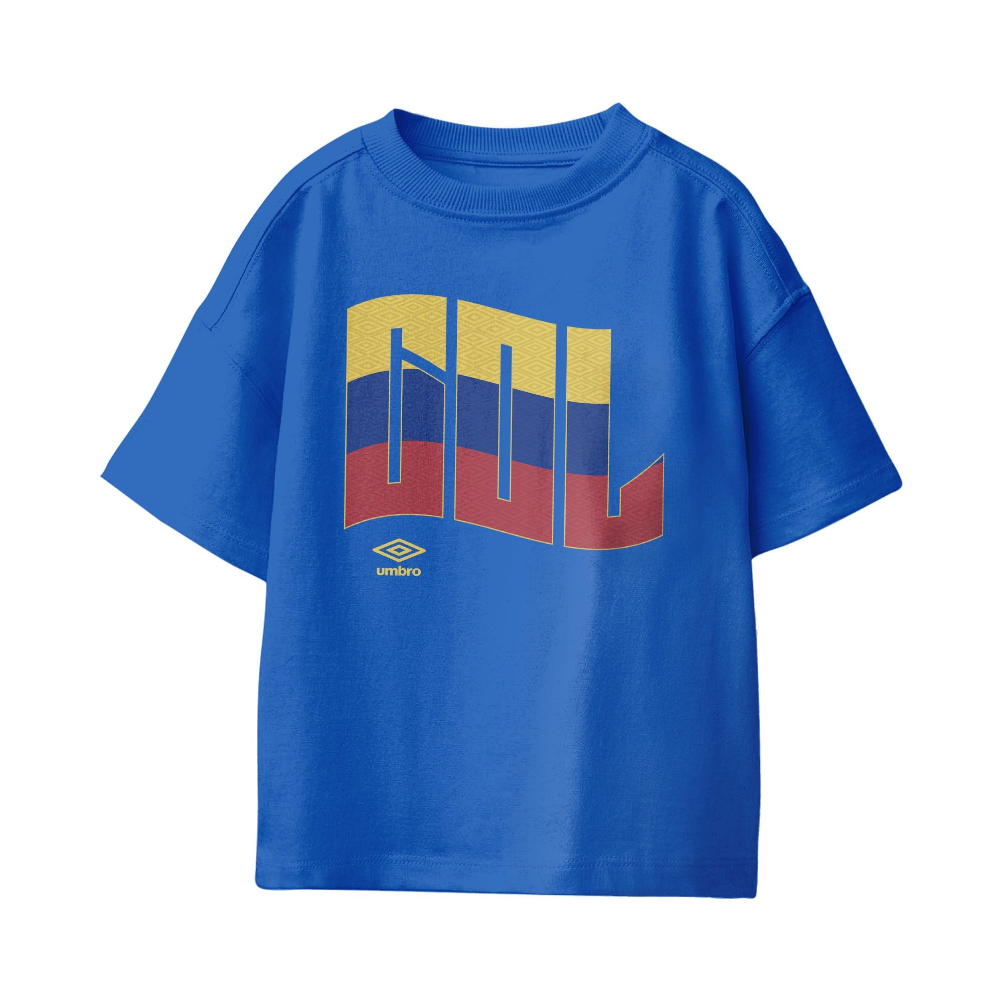 Colombia wavy graphic royal blue soccer Tees / Shop football team t-shirts in soft cotton by Umbro.
