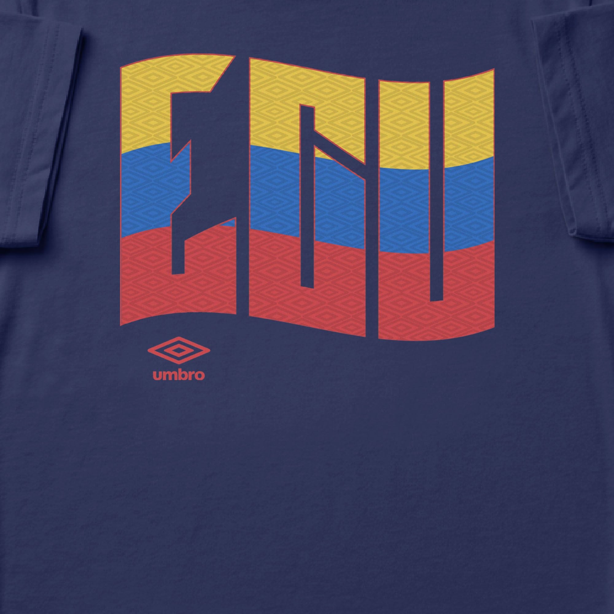 Ecuador wavy graphic navy soccer T-shirts. Shop football team tees in soft cotton by Umbro.