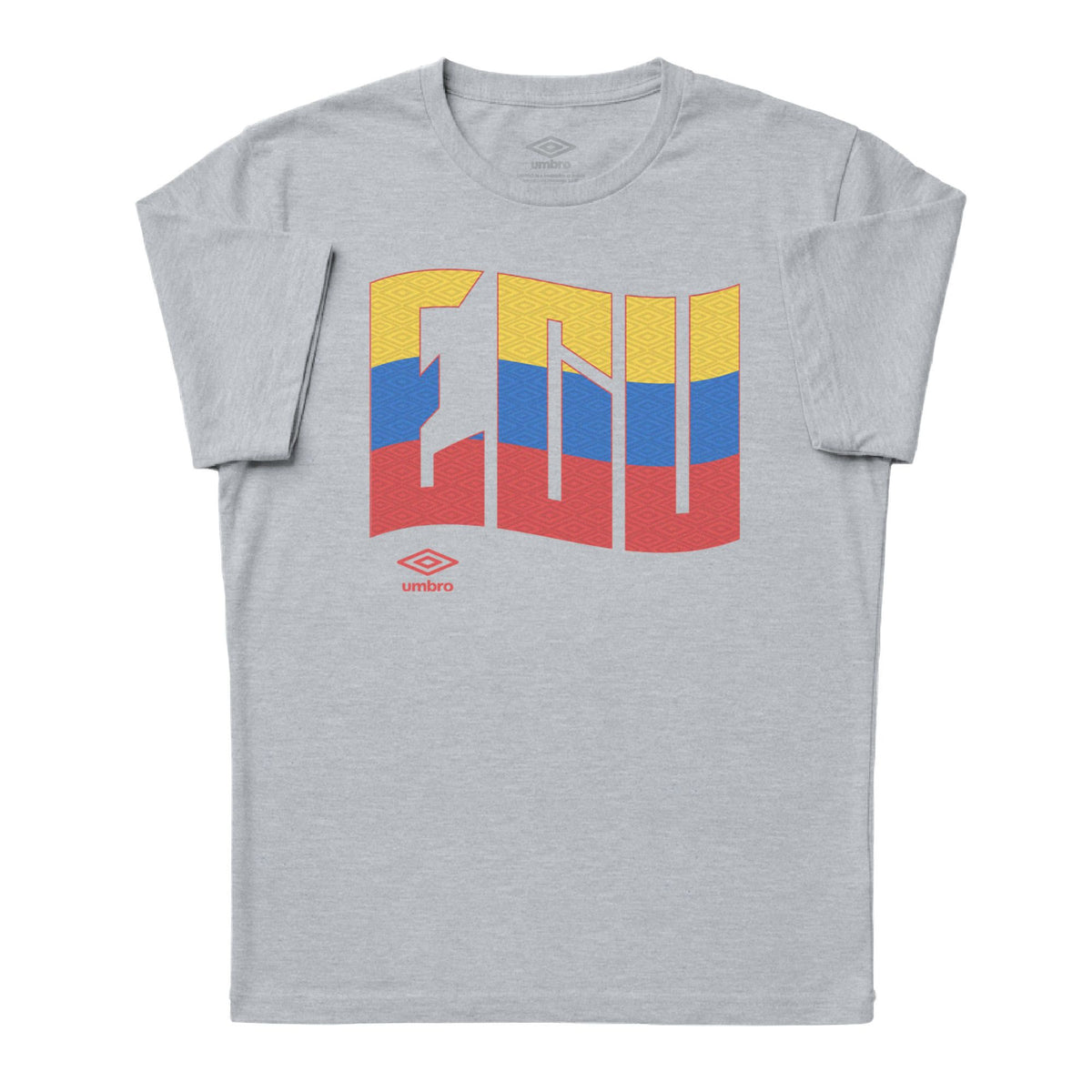 Ecuador wavy graphic sport grey soccer tees. Shop football team tees in soft cotton by Umbro.