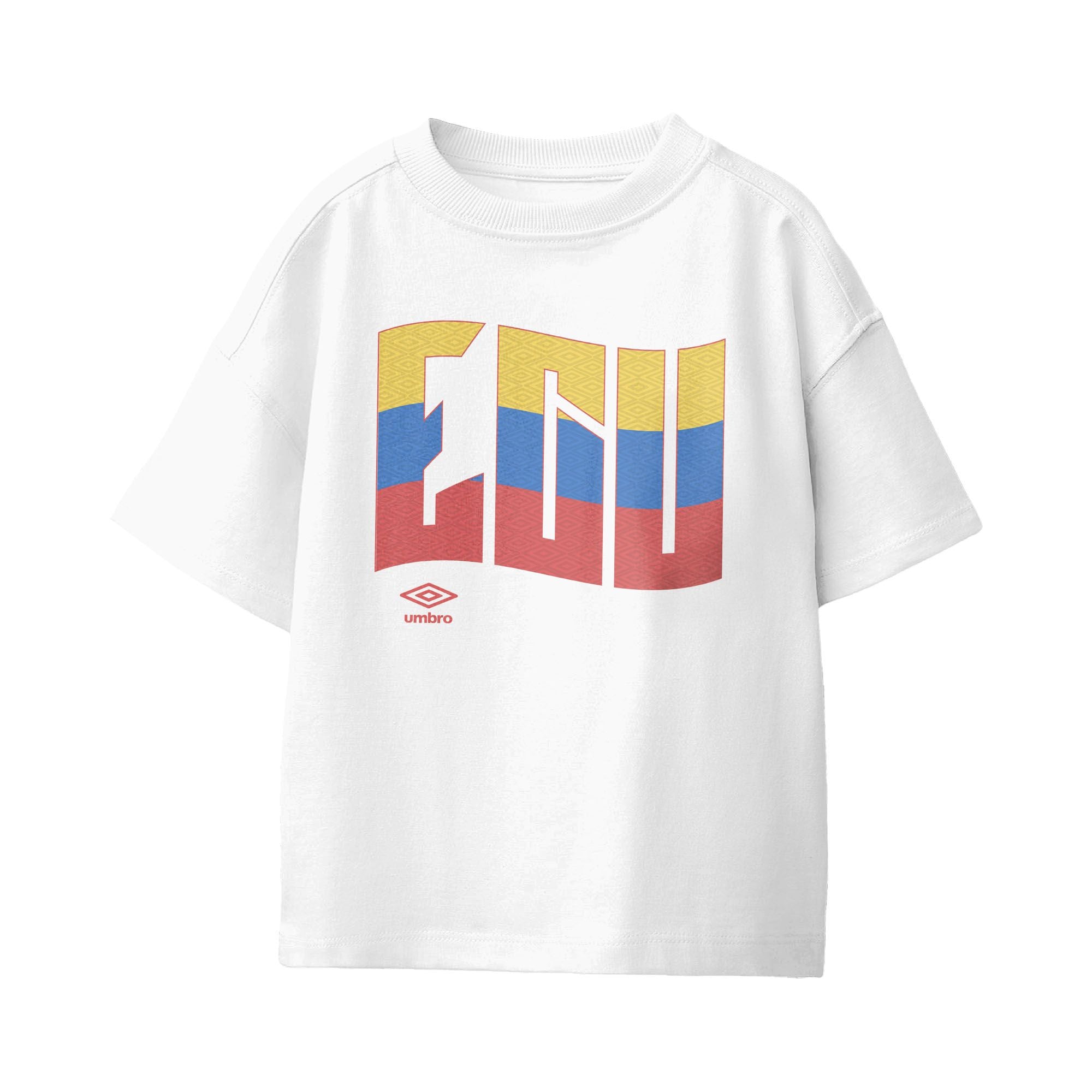 Kids’ Ecuador wavy graphic white soccer Tees. Shop football team T-shirts in soft cotton by Umbro.