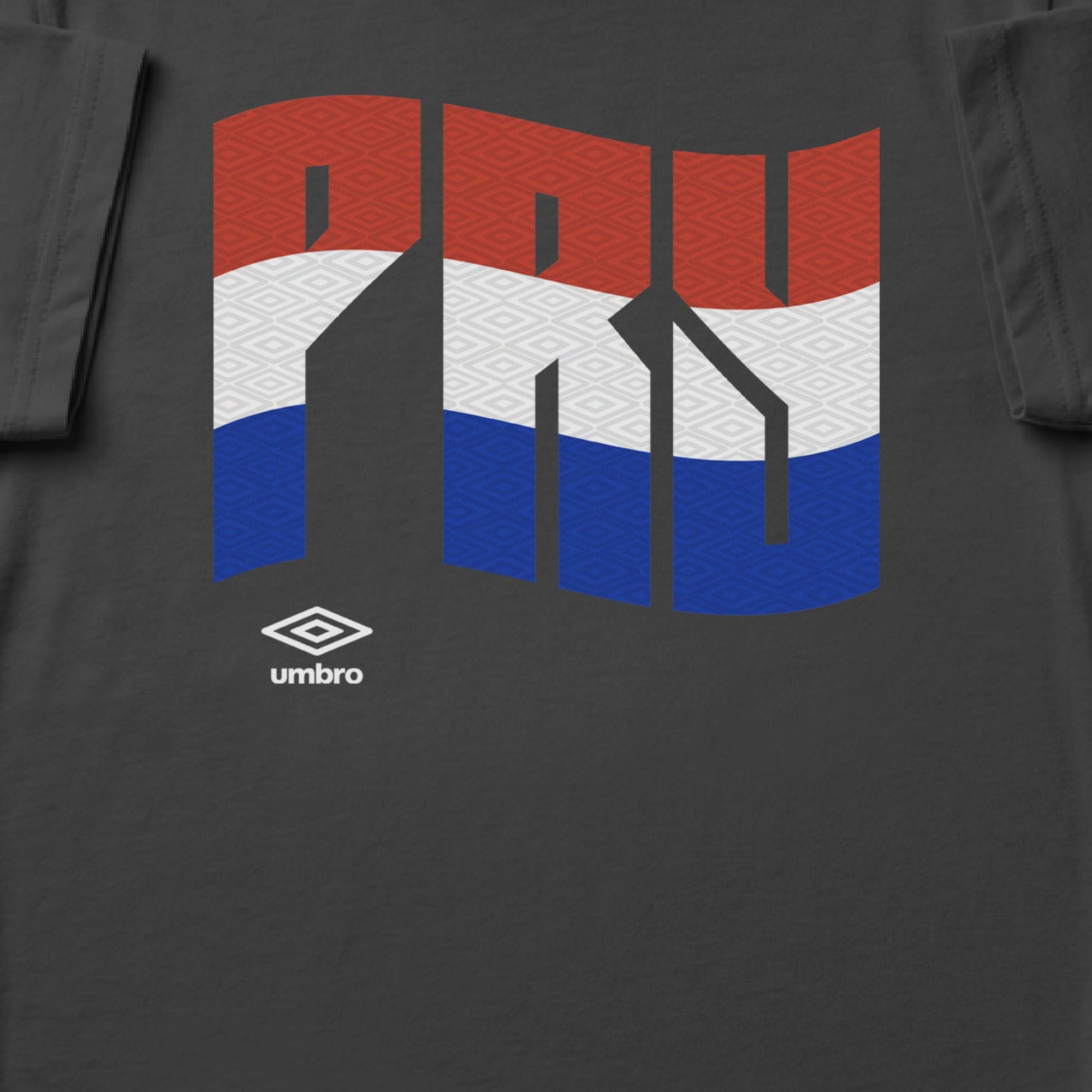 Paraguay wavy graphic bla soccer Tshirts. Shop football team tees in soft cotton by Umbro.