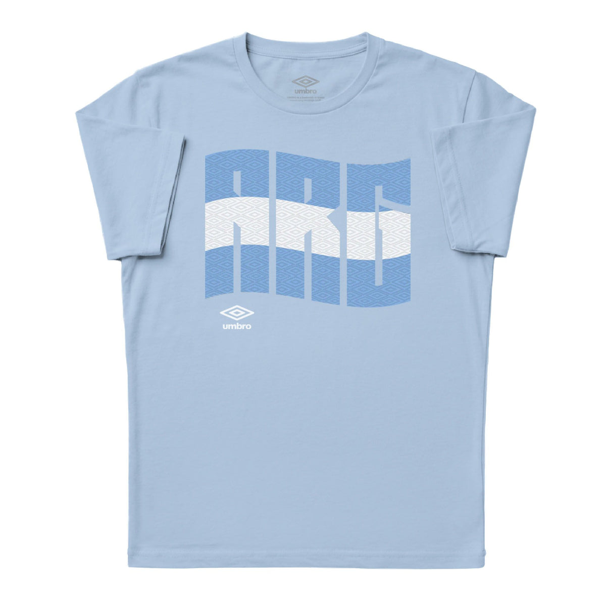 Argentina wavy graphic light blue soccer Tees / Shop football team t-shirts in soft cotton by Umbro.