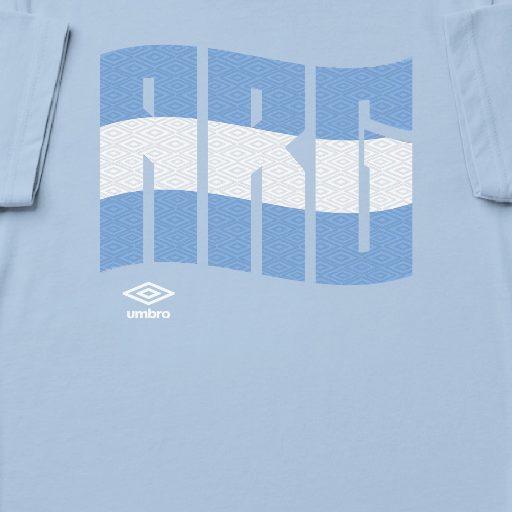 Argentina wavy graphic light blue soccer Tshirt / Shop football team tees in soft cotton by Umbro.